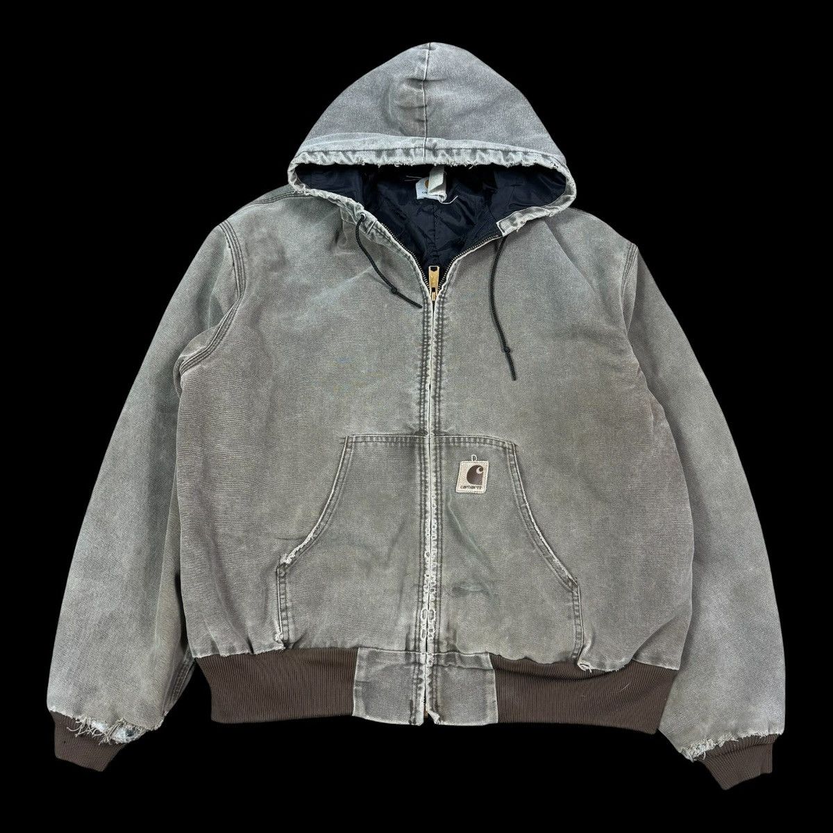 Carhartt Vintage 90s J06 CHT Faded Distressed Full Zip Jacket 2XL Size US XXL / EU 58 / 5 - 1 Thumbnail