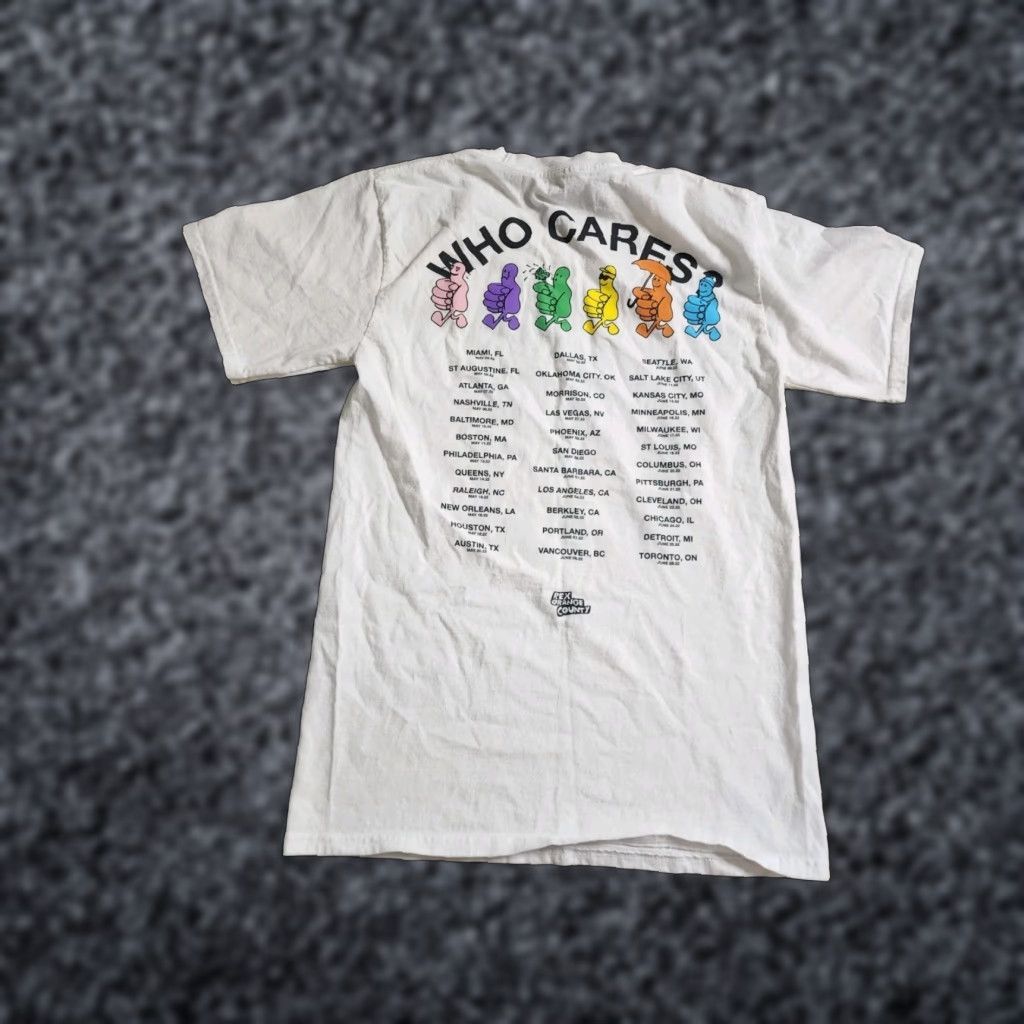 Doublet Mens S Rex Orange County Who Cares Tour T Shirt Double Sided Thumbs Up Size US S / EU 44-46 / 1 - 1 Thumbnail