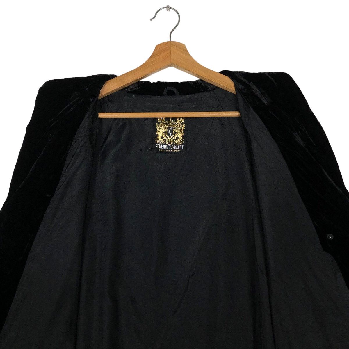 Vintage 🔥Rare Long Jacket Scheibler Velvet Made in W.Germany Black Size US M / EU 48-50 / 2 - 13 Thumbnail