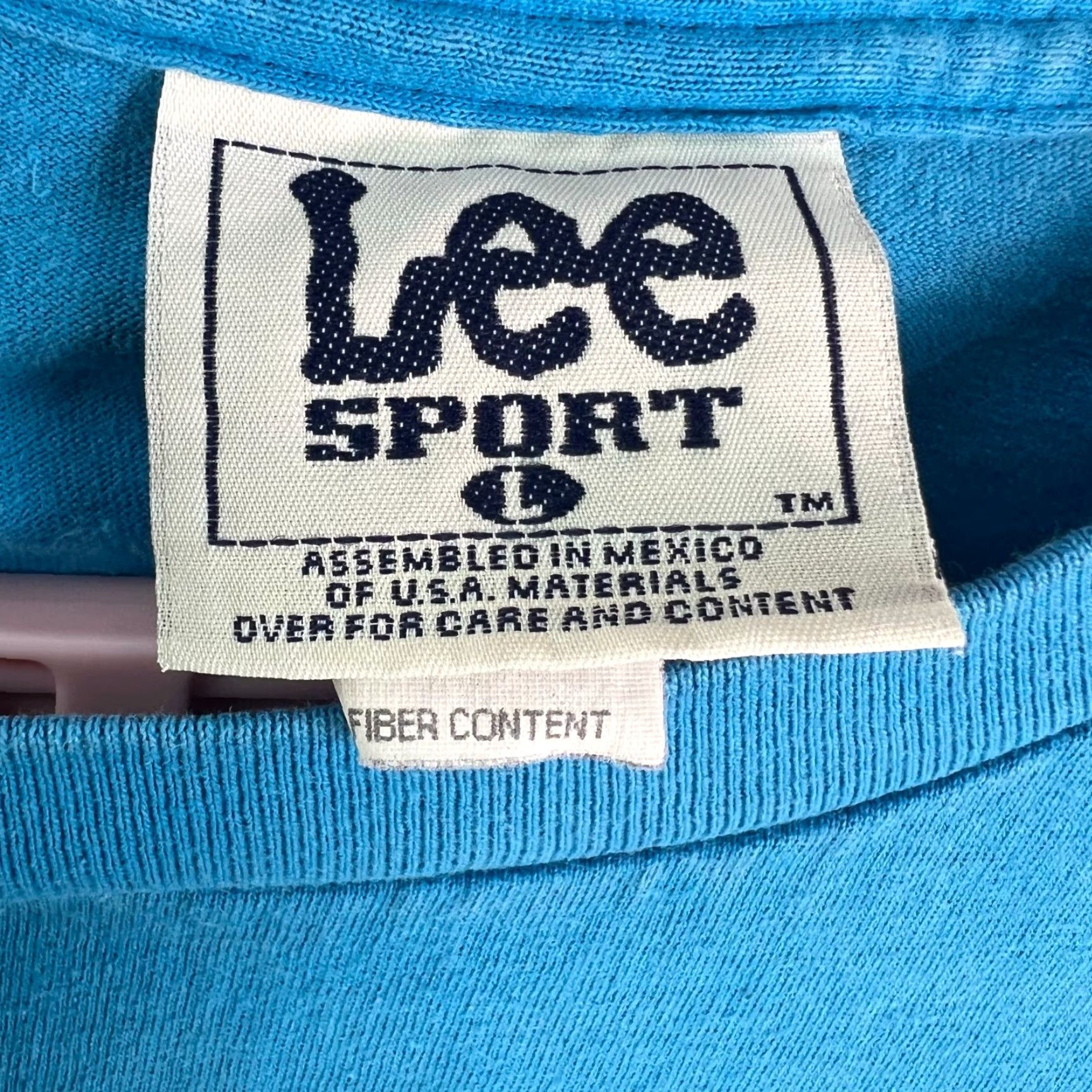 Lee VINTAGE Y2K The Mark Of The Millennium Blue T-Shirt Lee Sport L Men Crew Neck Short Sleeve Knit Cotton Blue Adults Mens Regular Size L Size US L / EU 52-54 / 3 - 4 Thumbnail