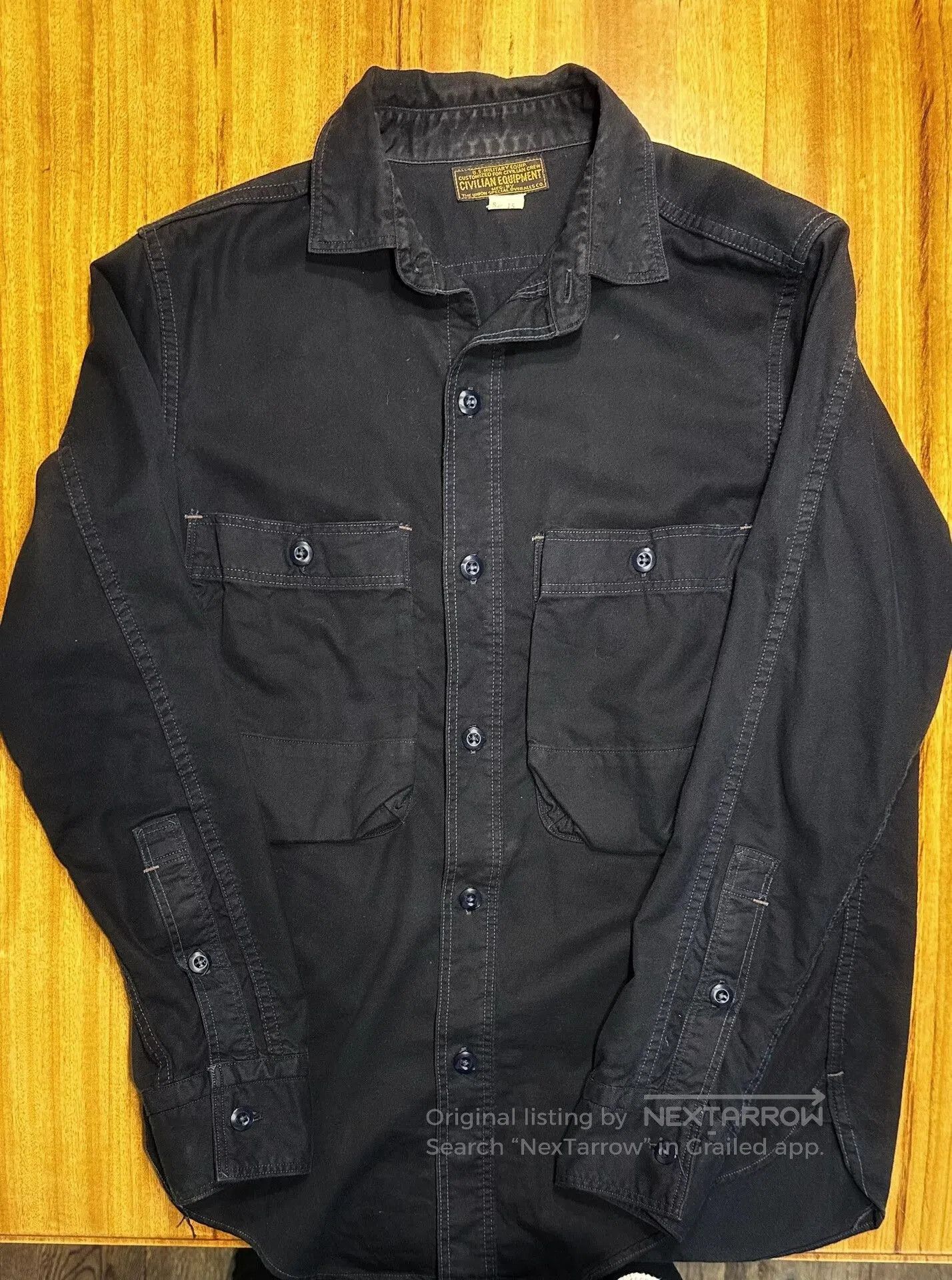 Freewheelers black oversized button. Size US L / EU 52-54 / 3 - 1 Thumbnail