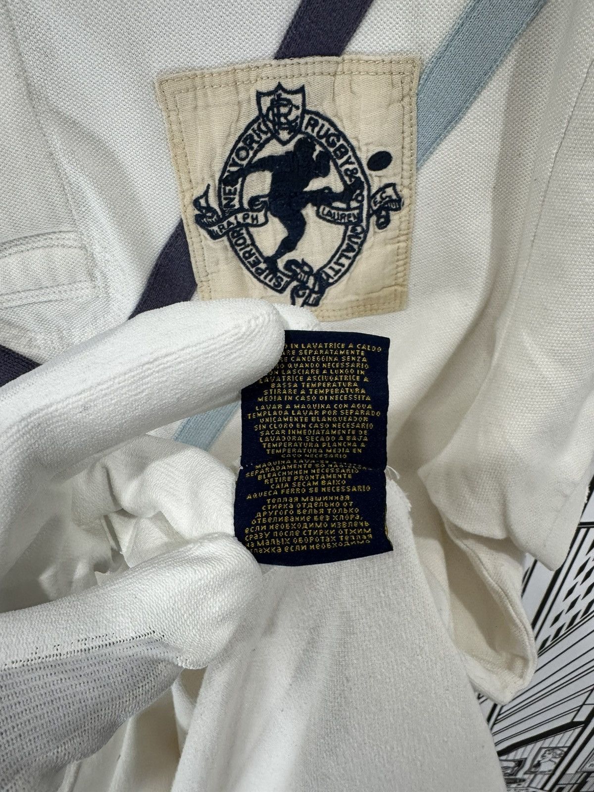 Rugby Ralph Lauren Rugby Ralph Lauren Kicker Crest Rugby Off-White XL Size US XL / EU 56 / 4 - 7 Thumbnail