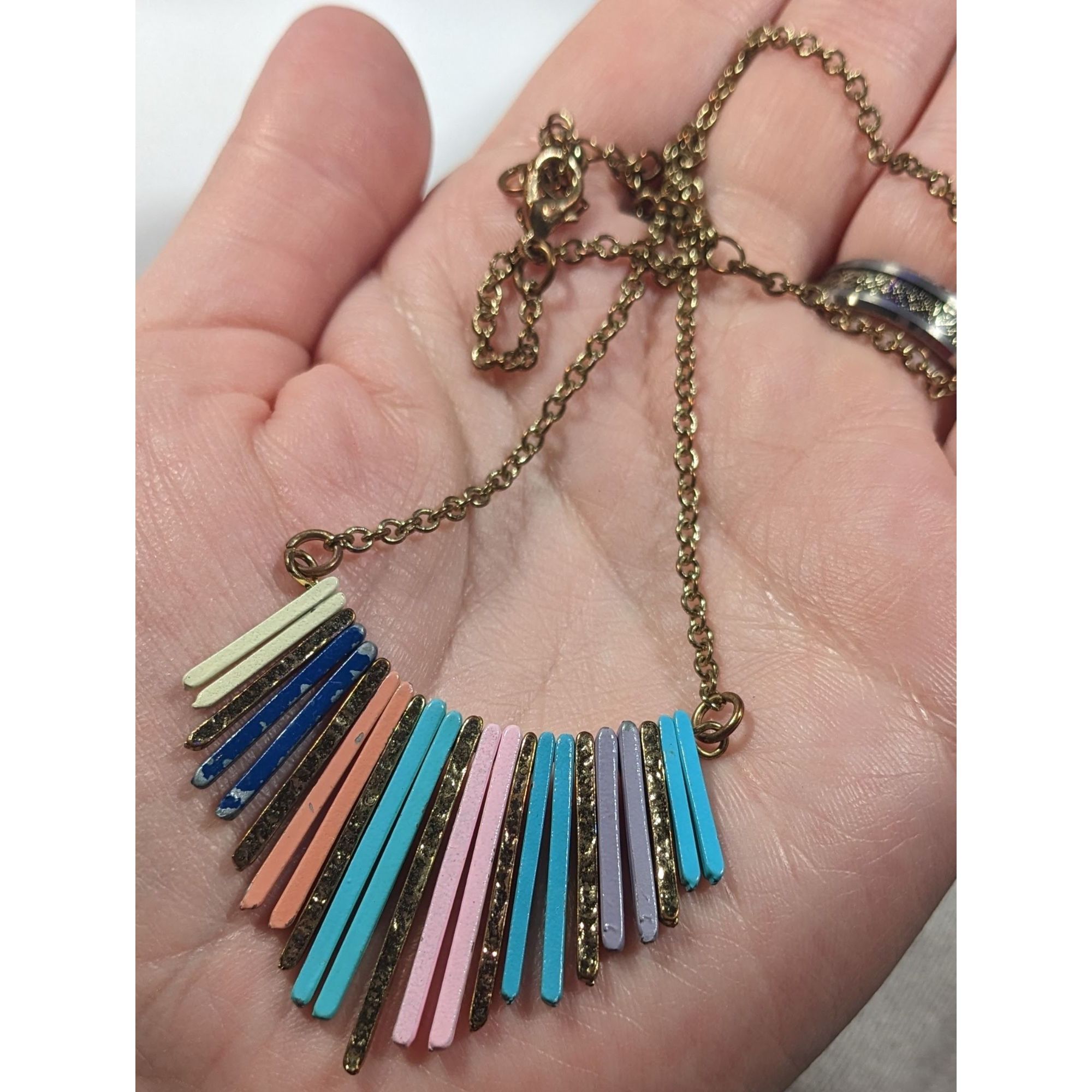 Other Bohemian Rainbow Cascading Key Fringe Pendant Necklace Size ONE SIZE - 7 Thumbnail