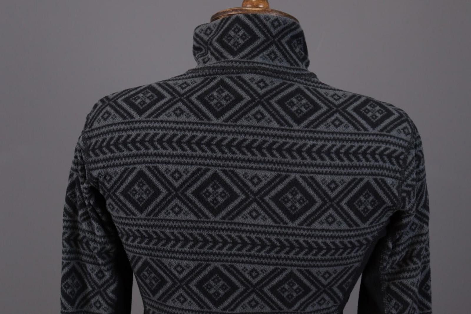 Designer Kari Traa Gray Nordic Fair Isle Full Zip Jacket Size S Size S / US 4 / IT 40 - 11 Thumbnail