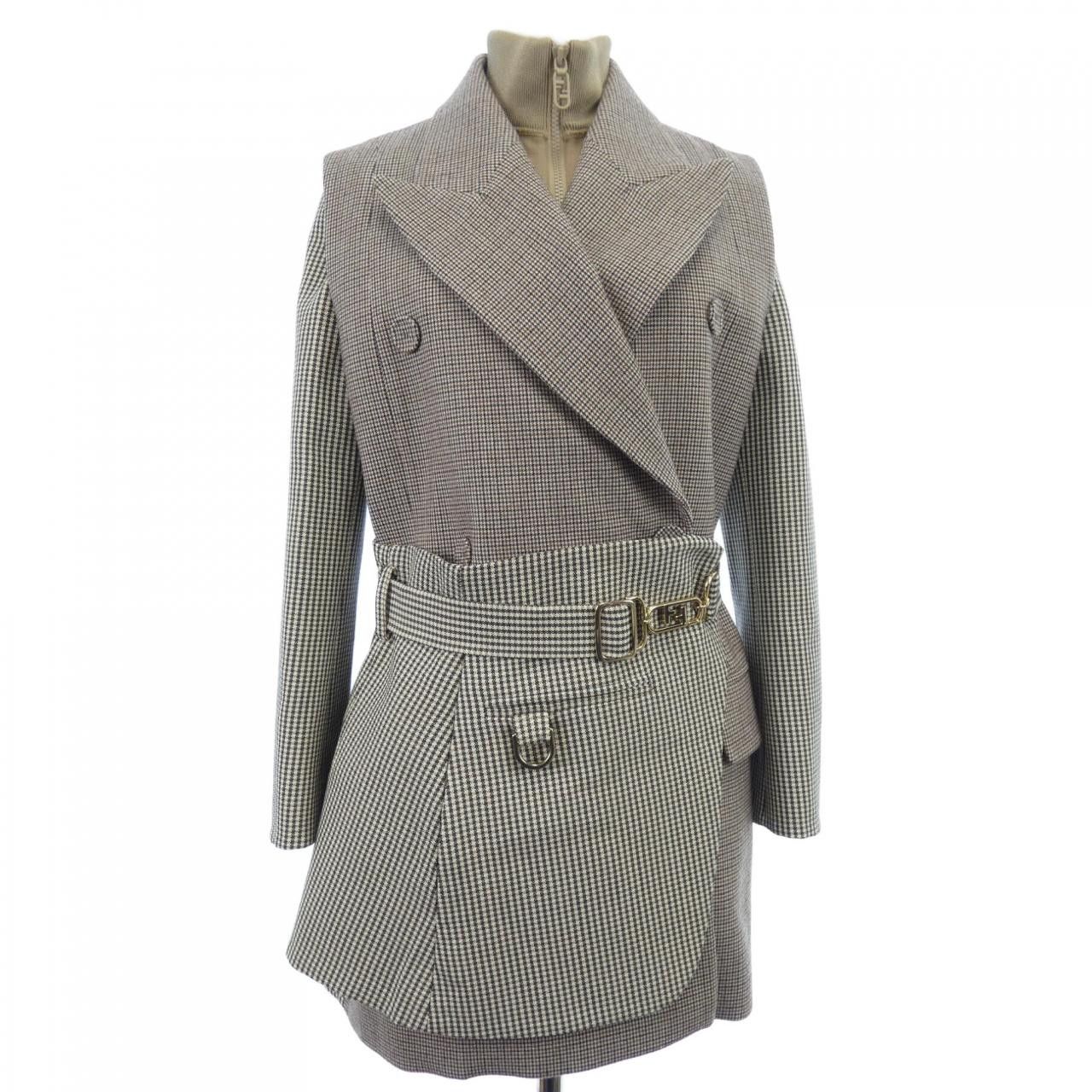 Fendi Fendi Fendi Wool Silk Ensemble Jacket Others Outerwear FJ7280AKSM DUTY FREE for USA Size ONE SIZE - 1 Thumbnail