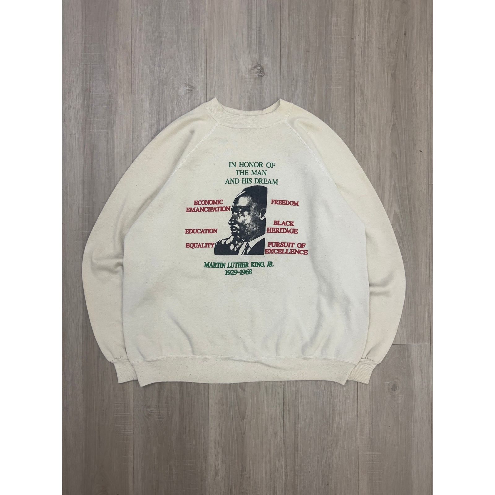 Vintage 90's MLK Martin Luther King Jr Sweatshirt White XL