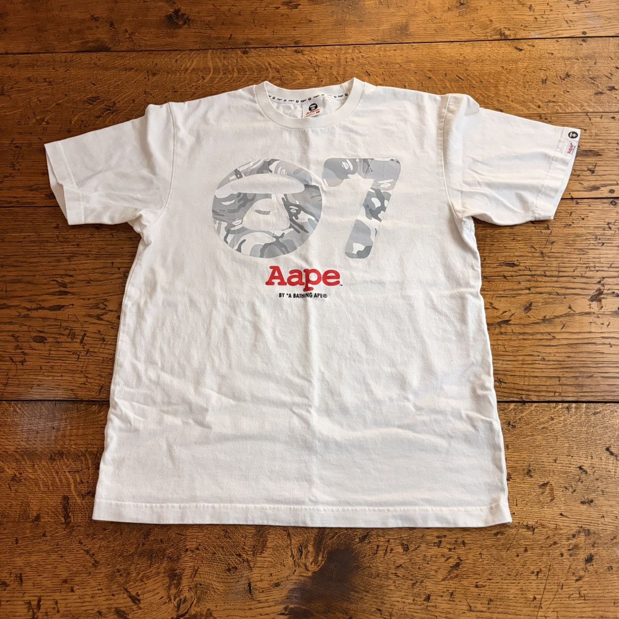 Aape AAPE white 07 anniversary t-shirt Size US L / EU 52-54 / 3 - 1 Thumbnail