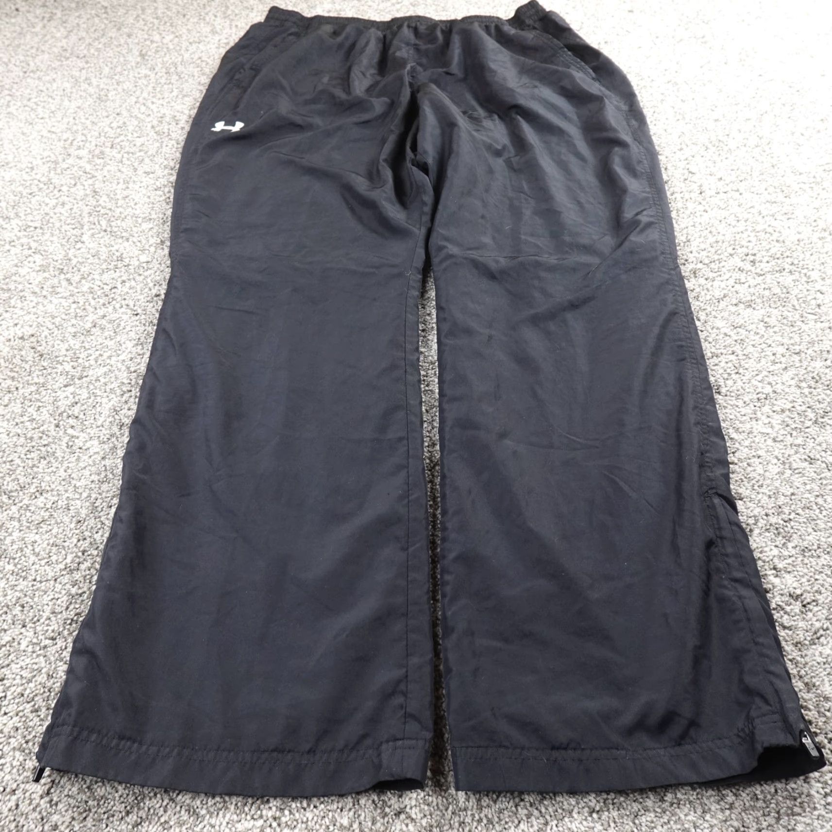 Under Armour Under Armour Pants Mens 2XL Black Baggy Windbreaker Drawstring Jogger Sweatpants Size US 36 / EU 52 - 2 Thumbnail