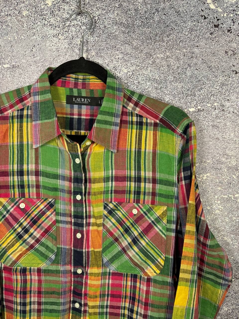 Polo Ralph Lauren Lauren Ralph Lauren 100% Linen Check Shirt Button Up Large Size US L / EU 52-54 / 3 - 2 Thumbnail