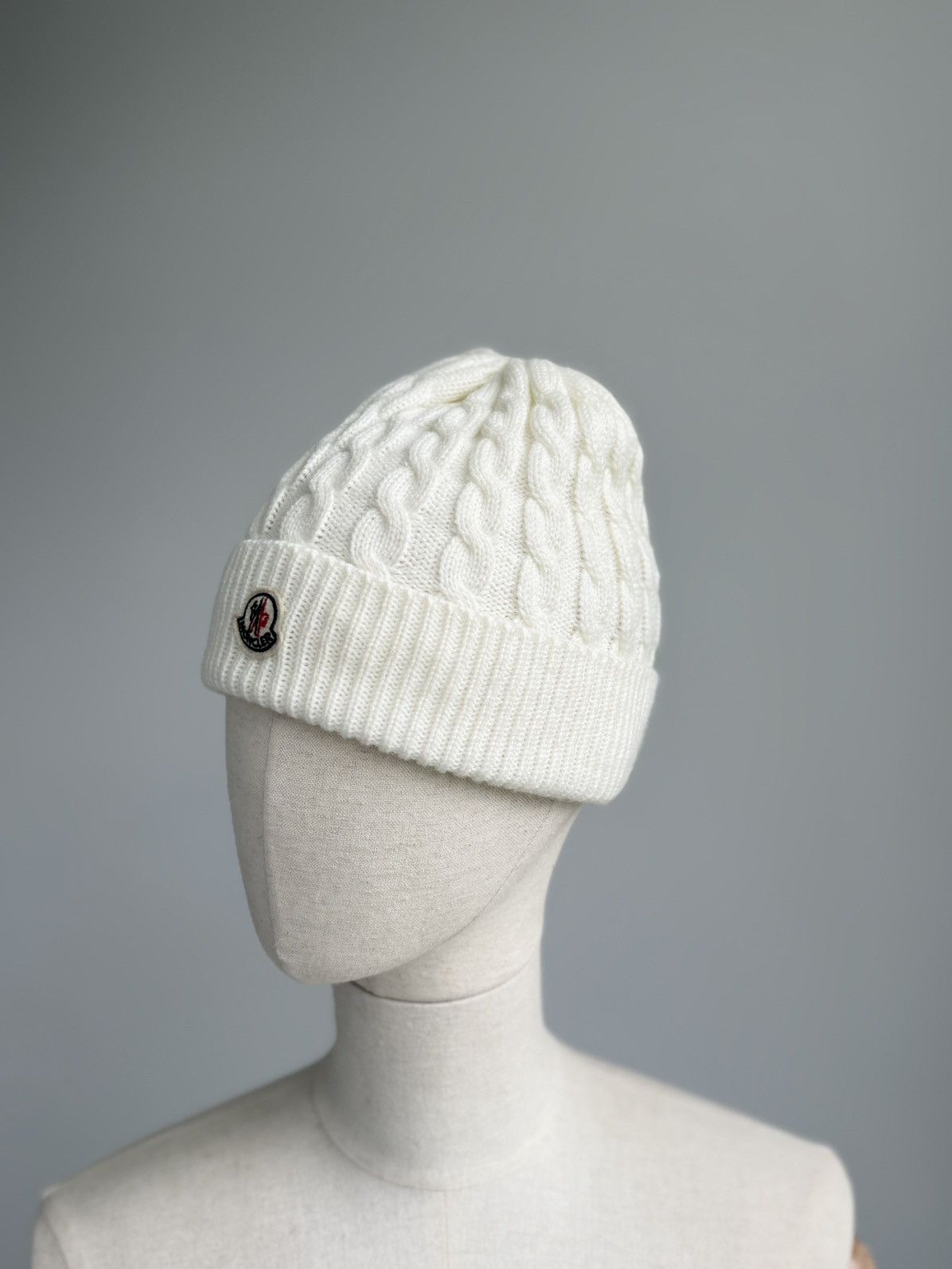 Moncler Moncler Beanie Knit Ivory Hats Ledies Size ONE SIZE - 4 Thumbnail