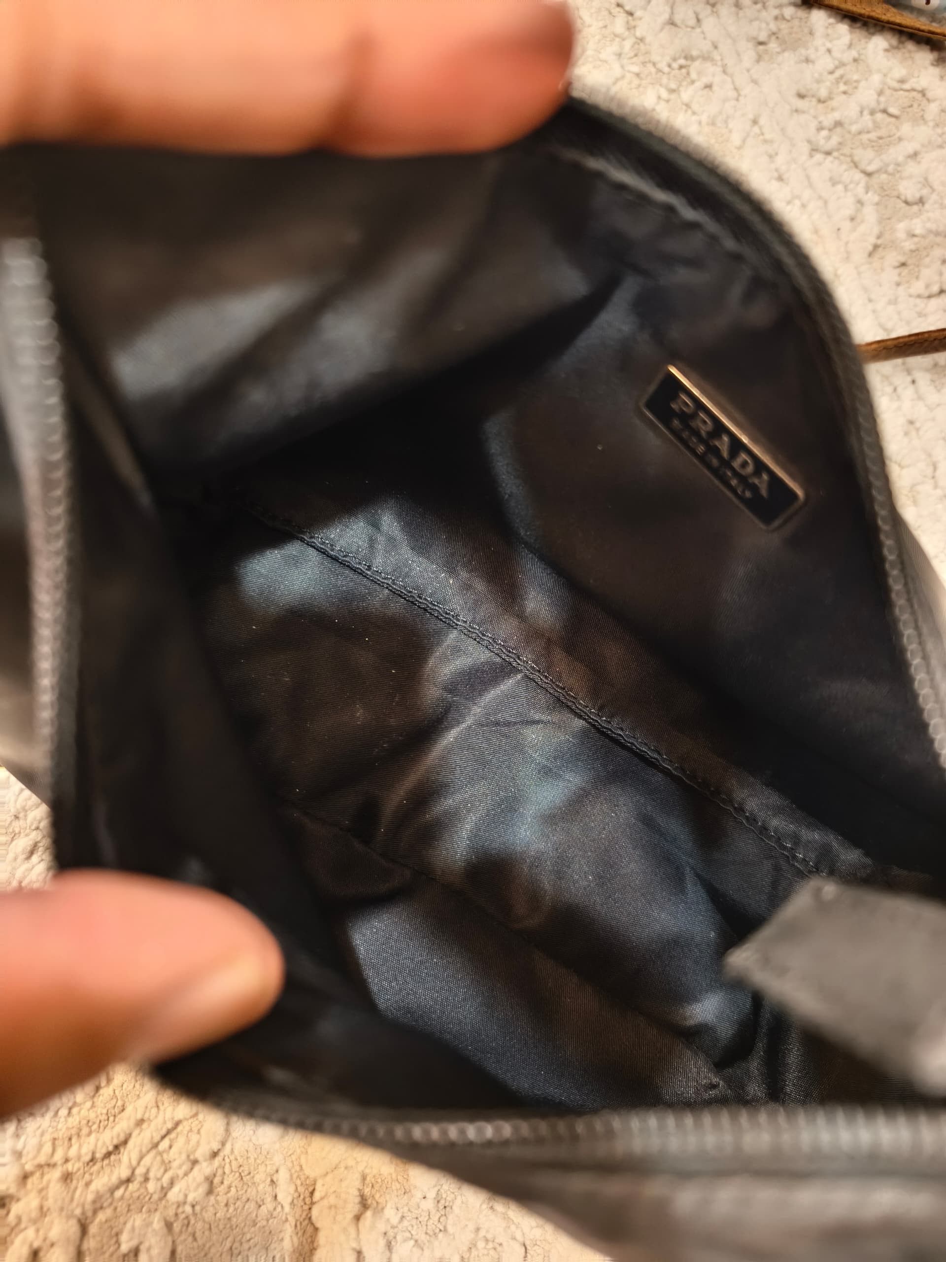 Prada Prada Black Nylon Mini Tessuto Shoulder Bag Size ONE SIZE - 11 Thumbnail