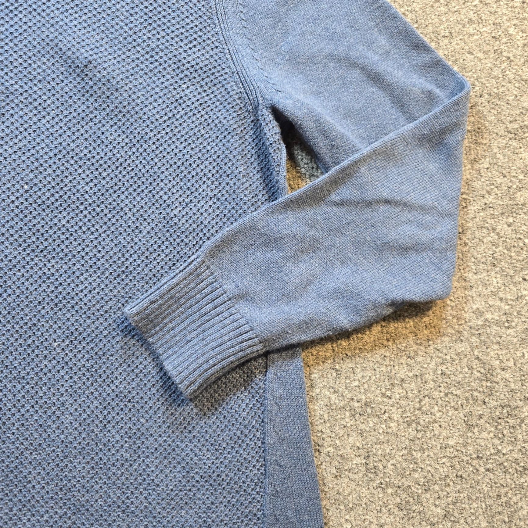 Vintage LL Bean Sweater Womens Large Blue Waffle-Knit Long Sleeve Pullover Casual Capsule Size L / US 10 / IT 46 - 4 Thumbnail