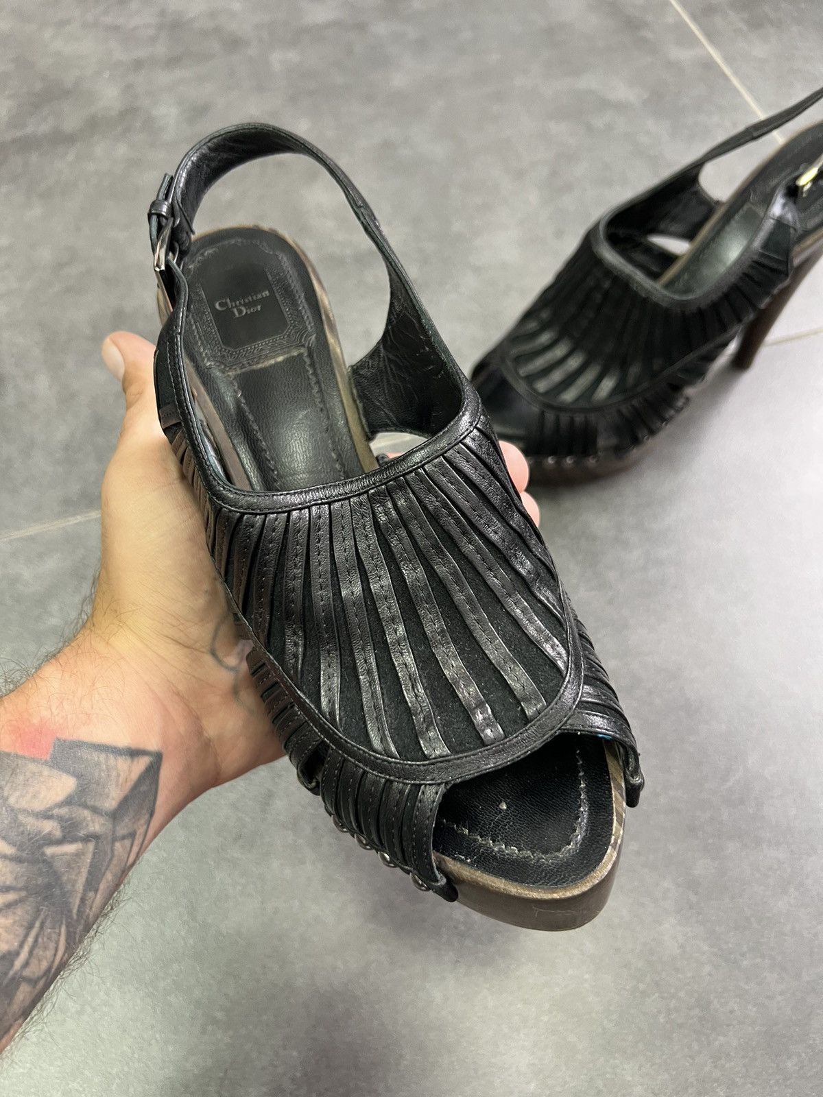 Dior Archive Dior John Galliano couchette y2k heels sandals Size US 8.5 / IT 38.5 - 3 Thumbnail