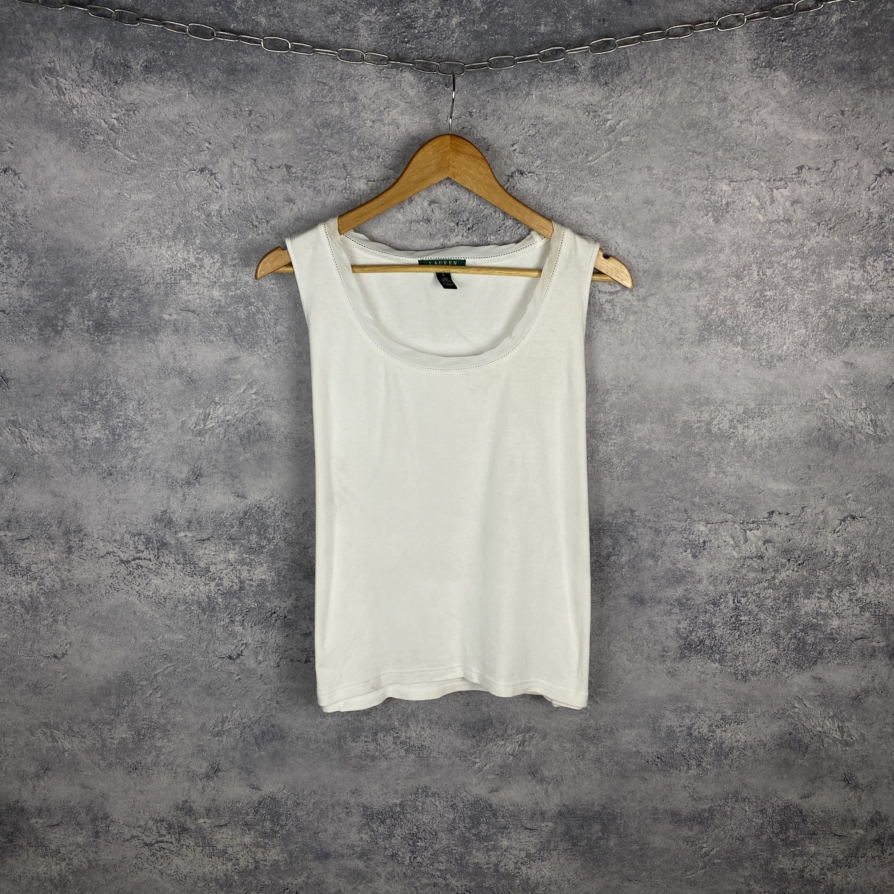 Lauren Ralph Lauren × Vintage Lauren Ralph Lauren Vintage Tank Top Women's Size L Size L / US 10 / IT 46 - 1 Thumbnail