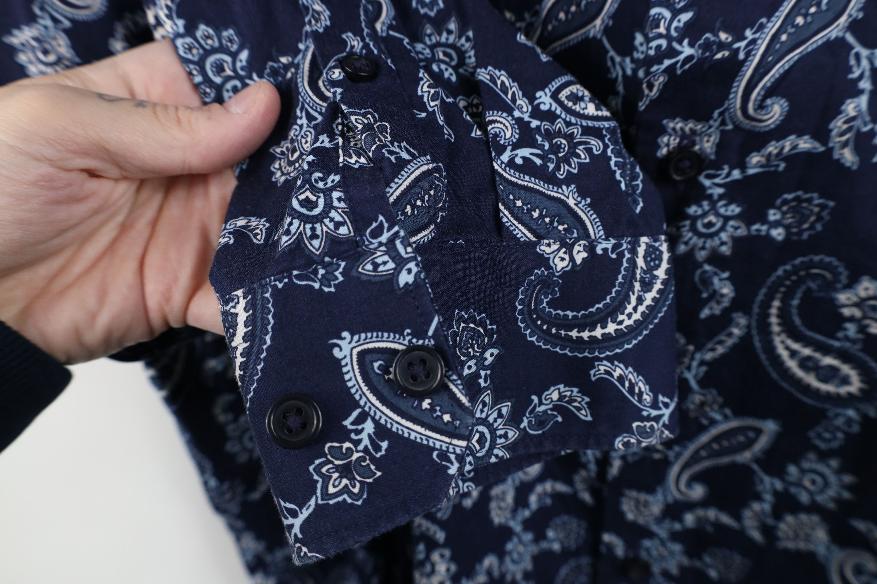 Express Express Slim Paisley Geometric Collared Button Shirt Cotton Size US XXL / EU 58 / 5 - 6 Thumbnail