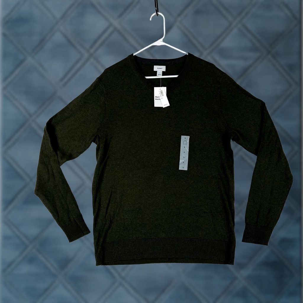 Old Navy Old Navy Lightweight Pullover Sweater Mens L Green V-Neck Long Sleeve Knitted Cotton Polyester Winter Casual (Regular) Shirt Mens Size US L / EU 52-54 / 3 - 1 Thumbnail
