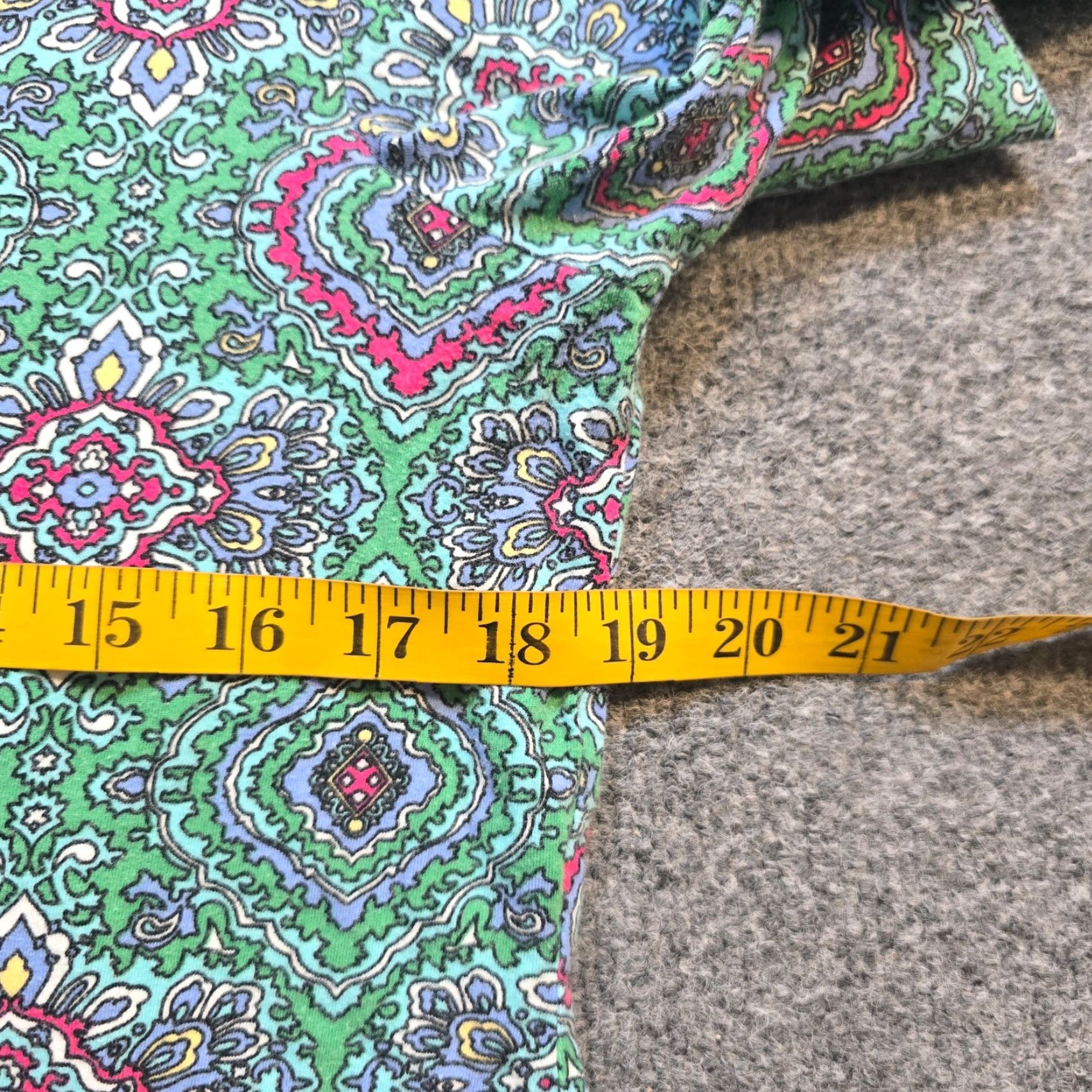 Talbots Talbots Top Shirt Womens Medium Green Boat Neck 3/4 Sleeve Stretchy Casual Size M / US 6-8 / IT 42-44 - 5 Thumbnail