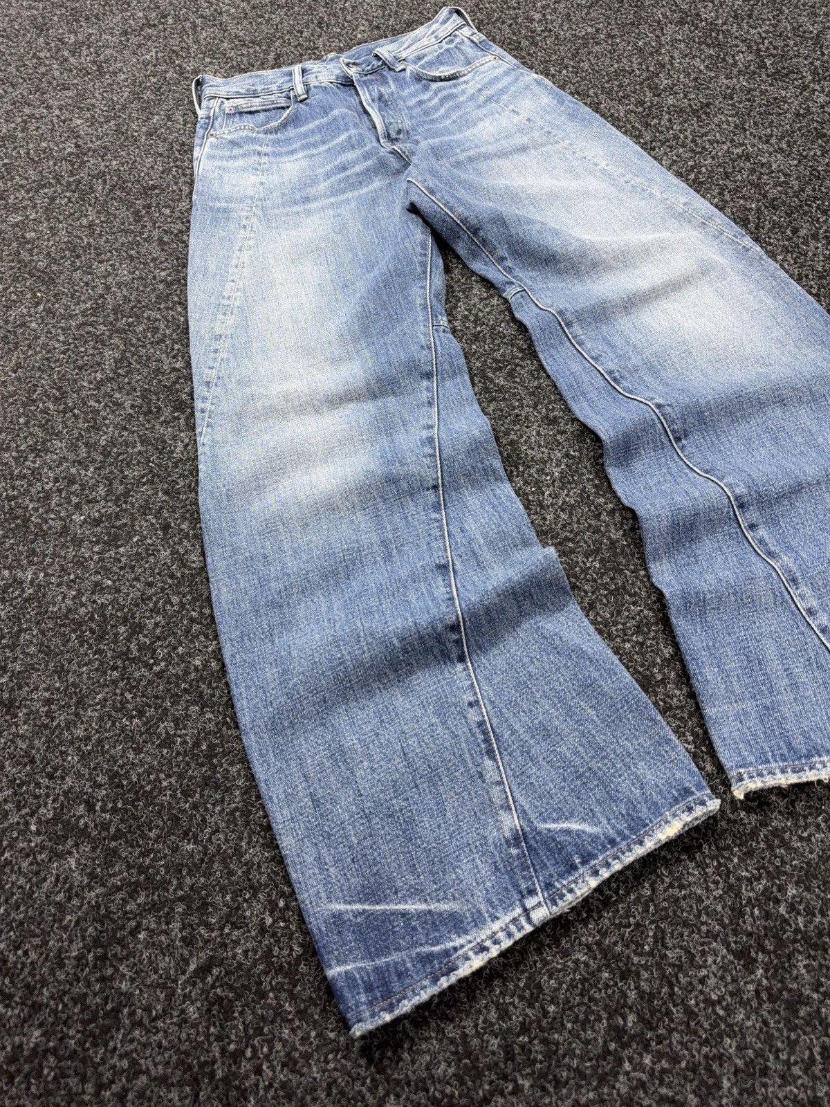 G-Star Vntg 00s G-Star RAW Contor 3D Wide Tapered Washed JeansY2K Size 25" / US 0 / IT 36 - 2 Thumbnail