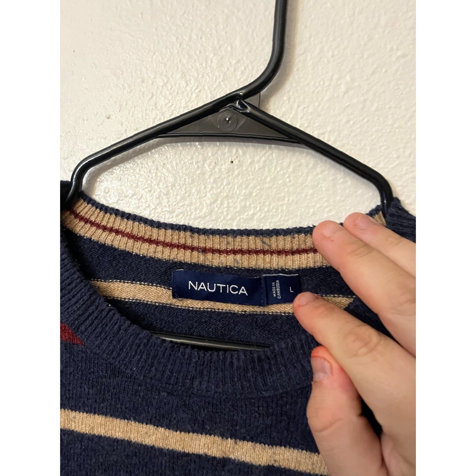 Nautica Nautica Sweater Mens L Multicolor Striped Crew Neck Pullover Grandpa Core Size US L / EU 52-54 / 3 - 2 Thumbnail