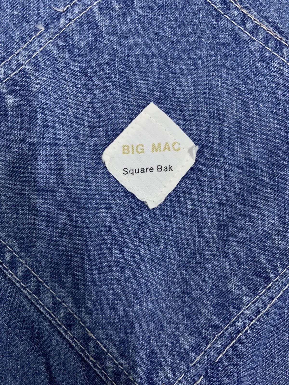Big Mac Vintage 70s Big Mac Classic Baggy Carpenter Denim Overalls Size US 37 - 17 Thumbnail