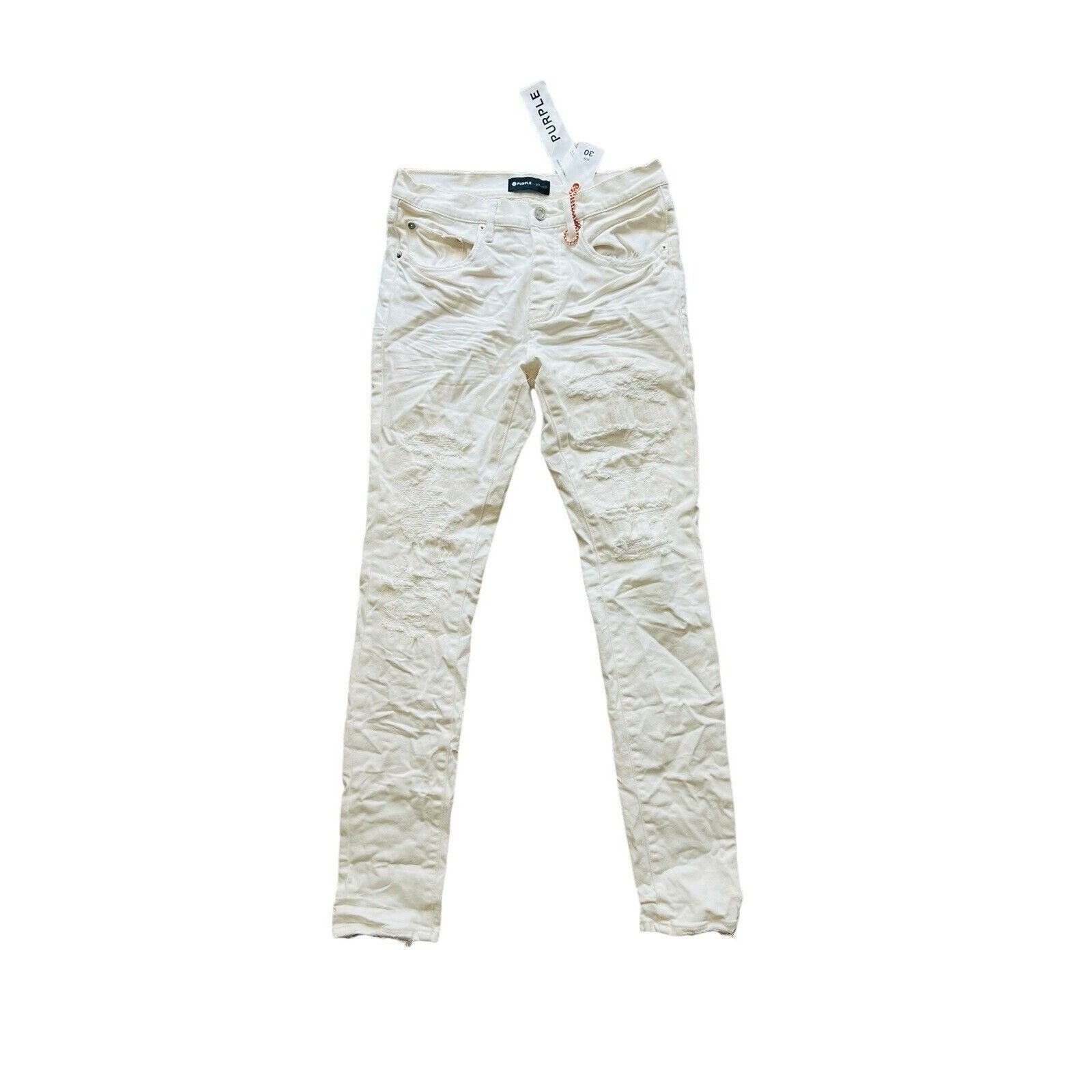 Purple Purple Brand Jeans Mens Slim Fit White P001 $265 Size 30/30 Size US 30 / EU 46 - 1 Thumbnail