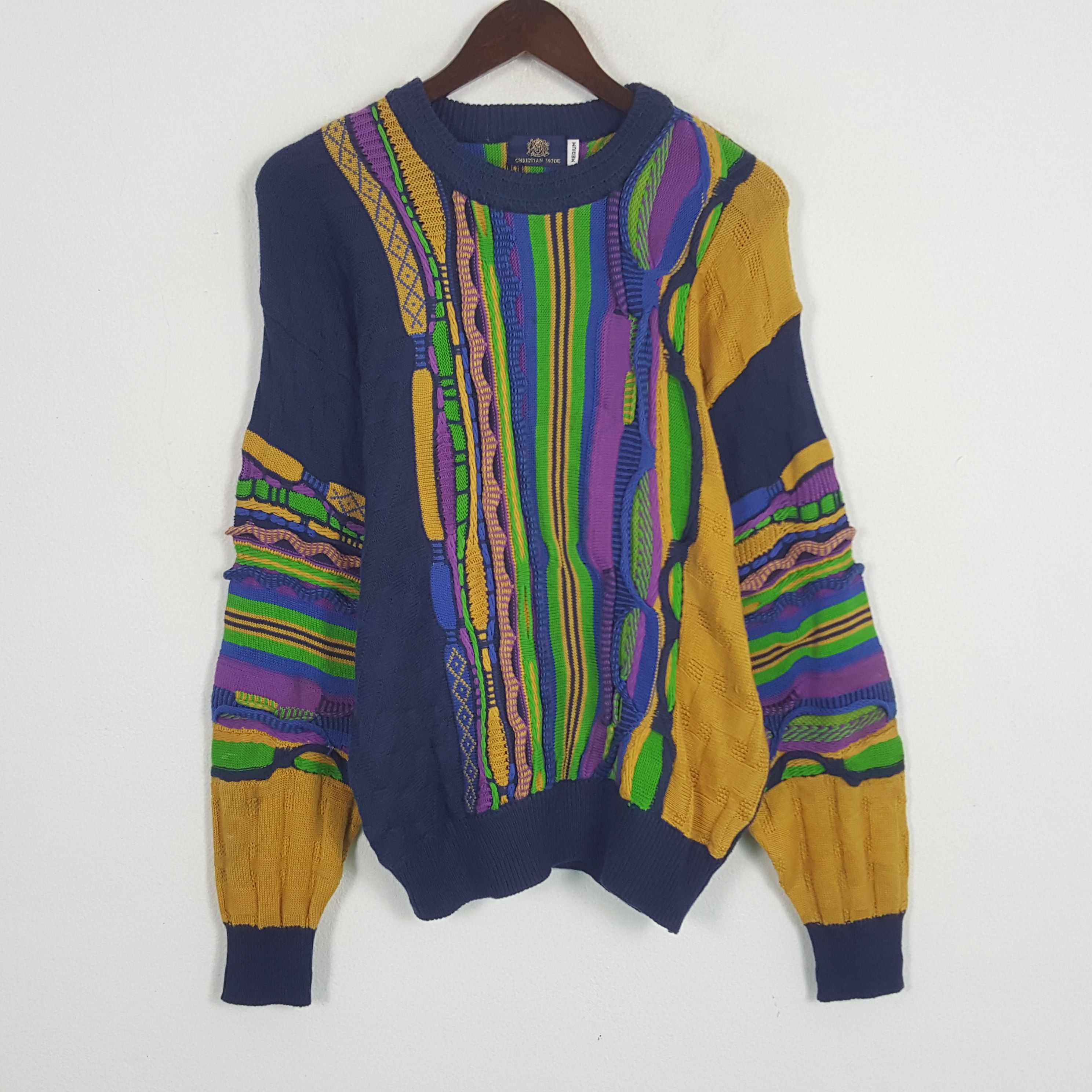 Designer × Vintage Vintage Christian Mode Knitwear Like Coogi Size US S / EU 44-46 / 1 - 1 Thumbnail