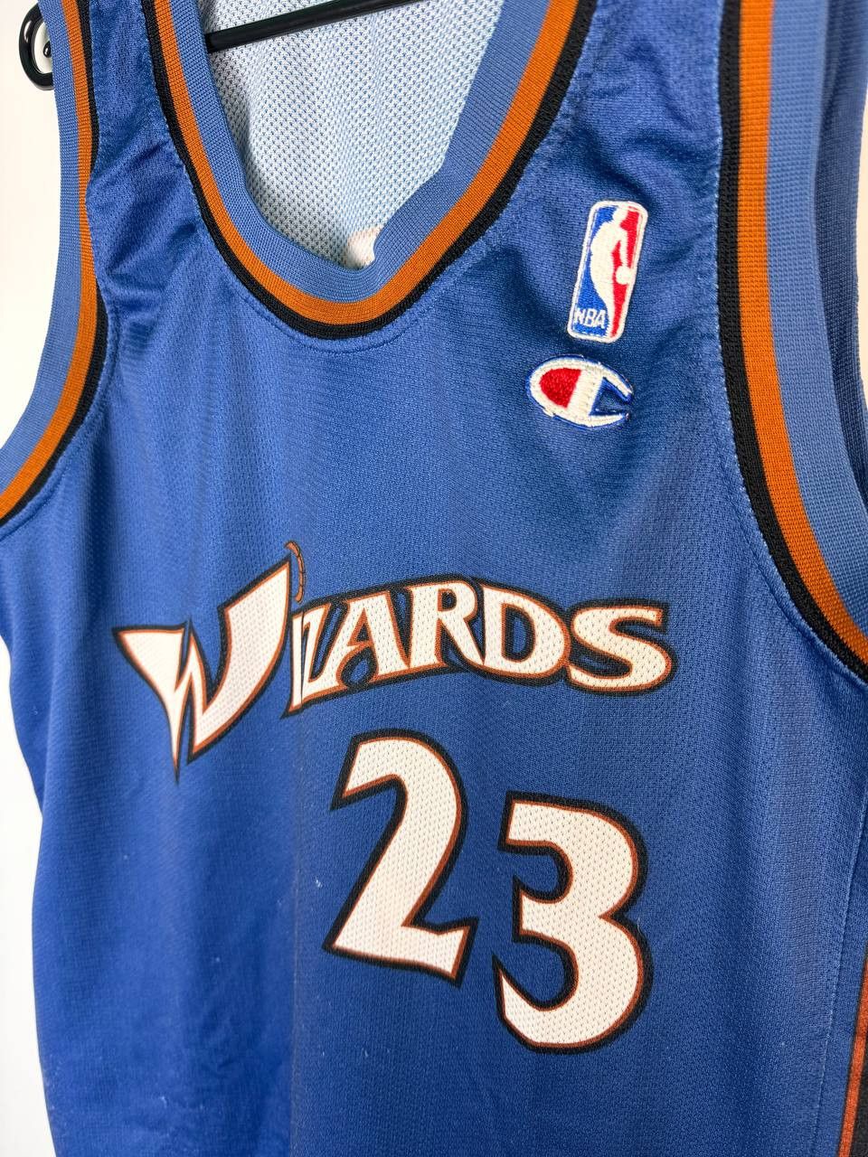 NBA × Vintage MICHAEL JORDAN WASHINGTON WIZARDS JERSEY CHAMPION MENS Size US L / EU 52-54 / 3 - 2 Thumbnail