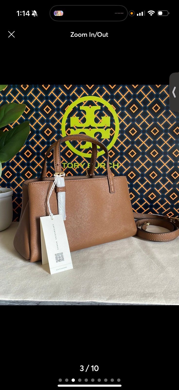 Tory Burch New, tory burch Emerson mini tote crossbody bag in brwon Size ONE SIZE - 2 Thumbnail