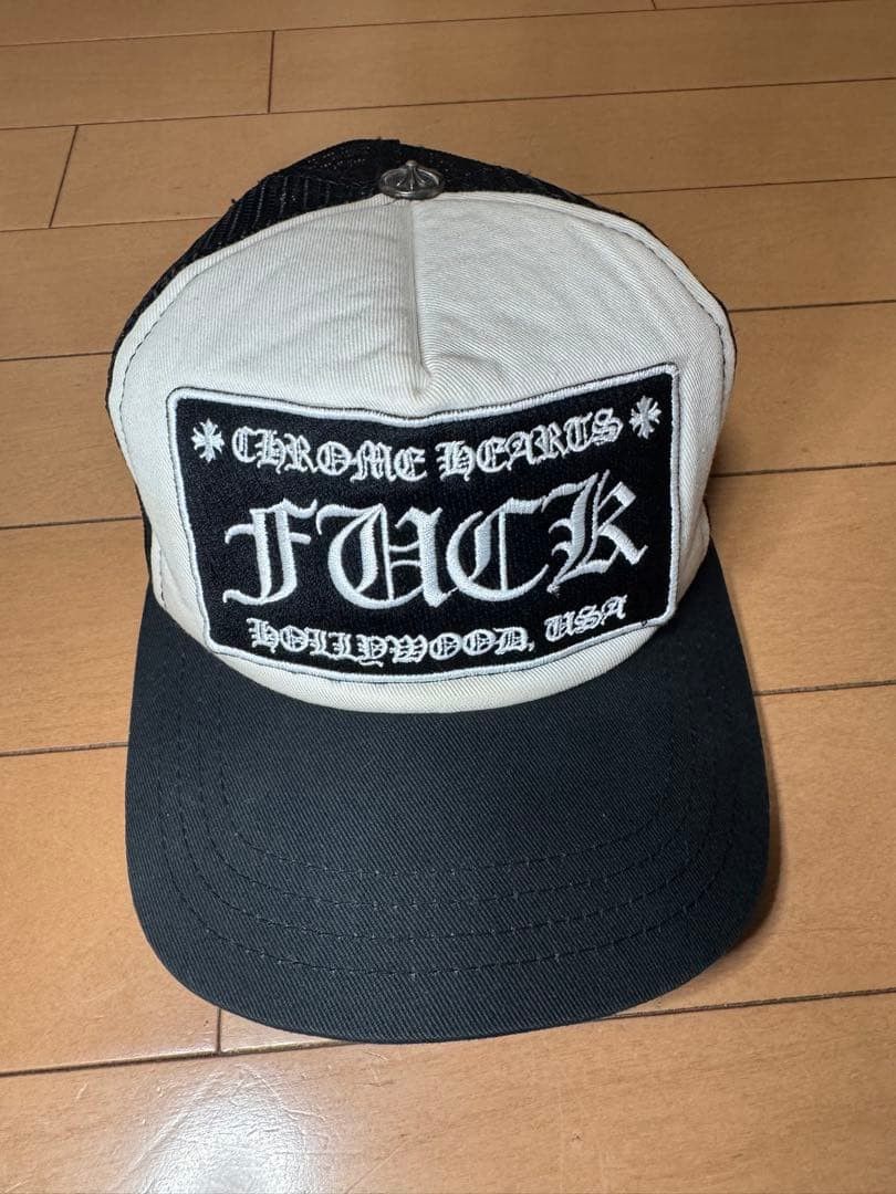 Chrome Hearts CHROME HEARTS FUCK Embroidered Trucker Cap Black Size ONE SIZE - 1 Thumbnail