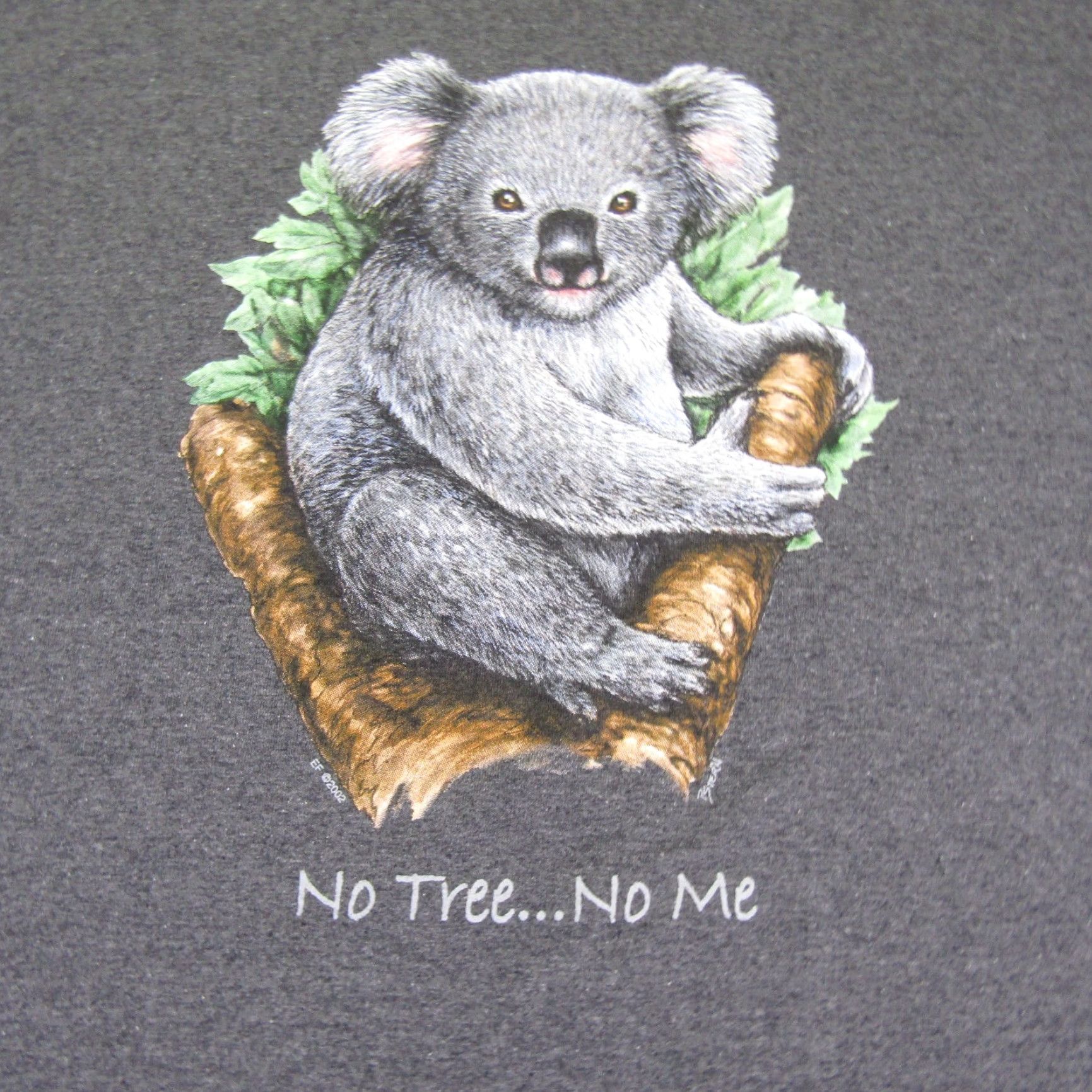 Vintage VINTAGE Alore Koala Bear Shirt Mens 2XL Gray Short Sleeve Graphic Print 2002 Y2K T-Shirt Mens Size US XXL / EU 58 / 5 - 2 Thumbnail