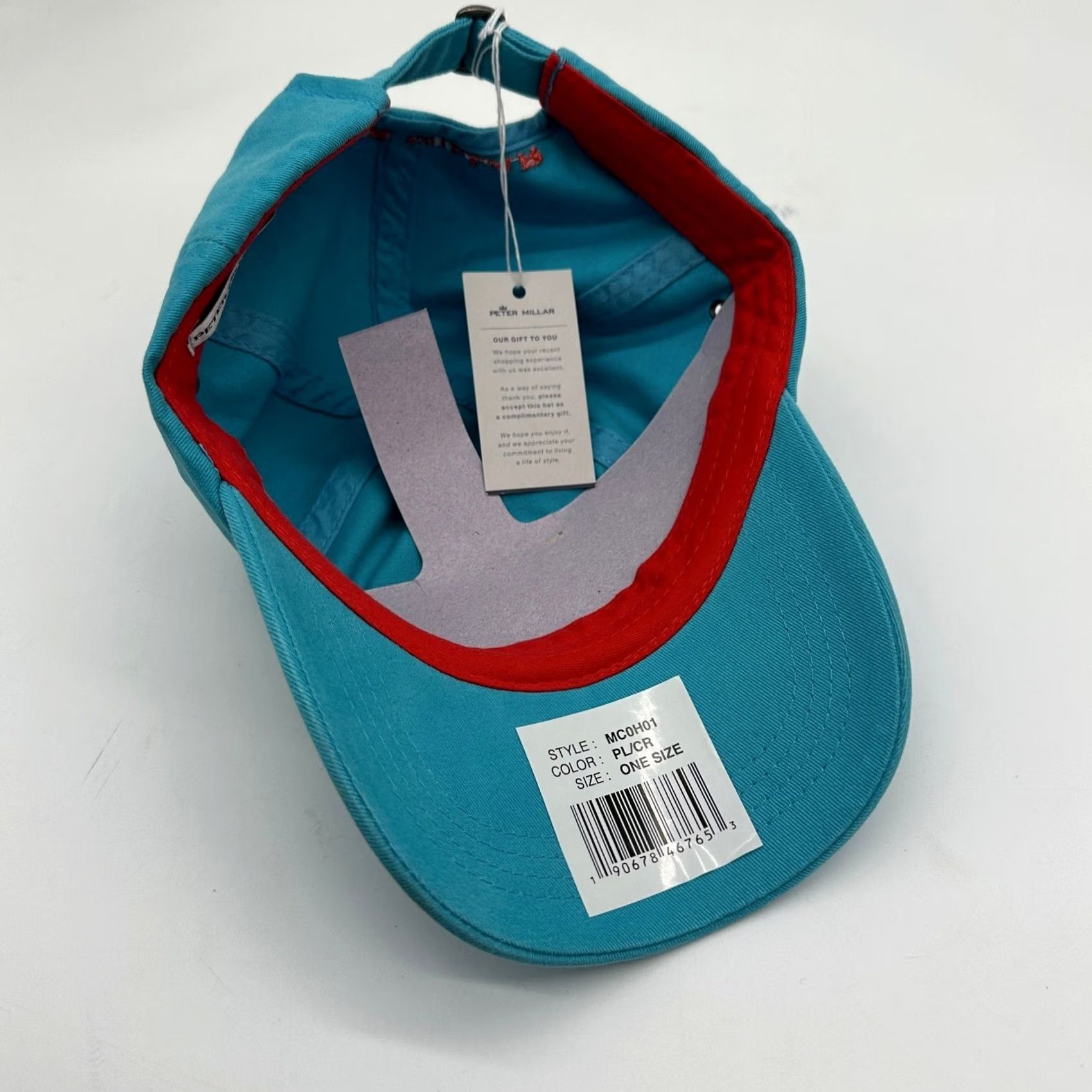 Peter Millar Peter Millar Mens Hats One Size Blue Adjustable Strapback Golf Cap Athletic NEW Size ONE SIZE - 4 Thumbnail