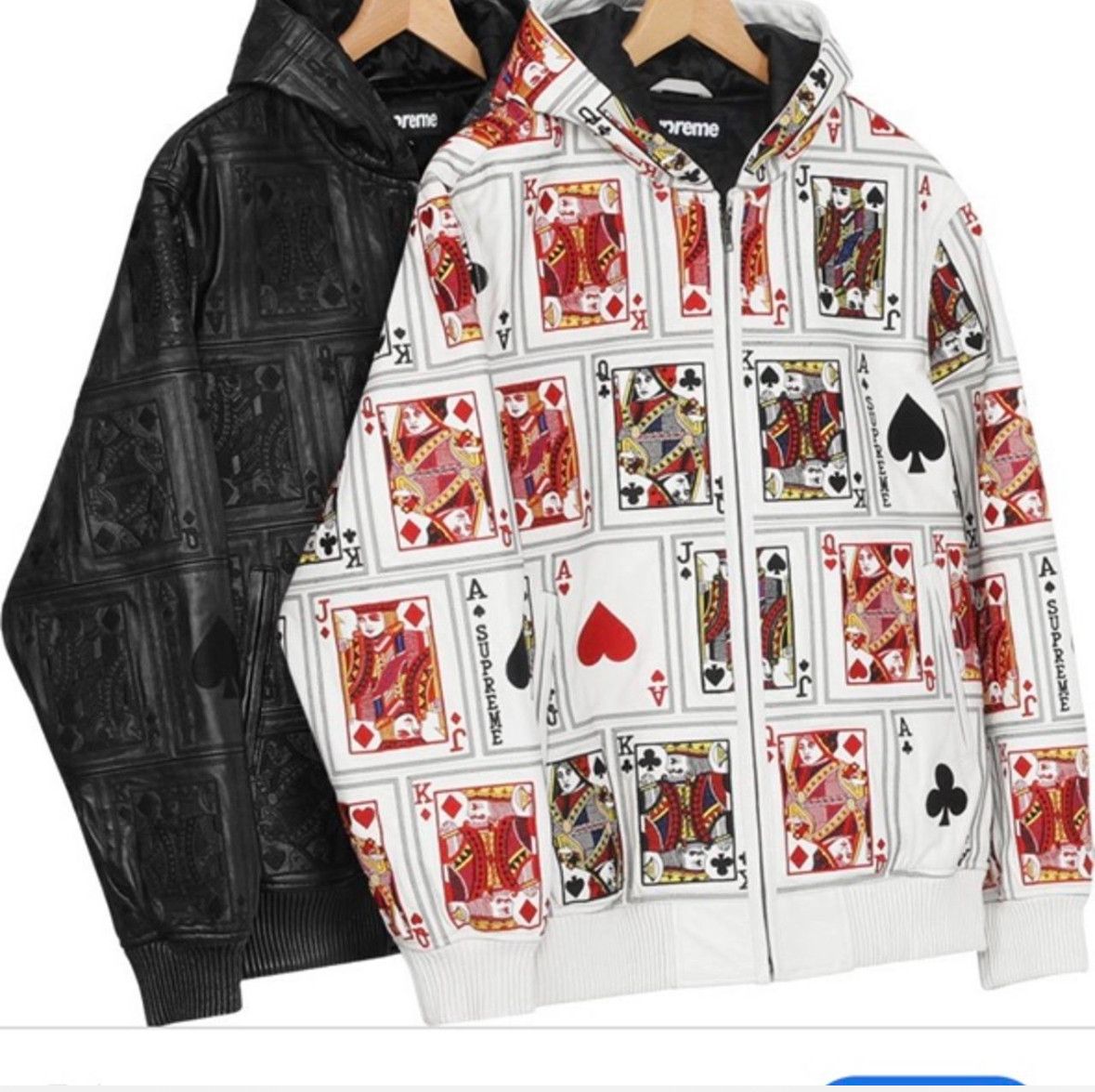 Supreme 16FW Supreme Court Card Hooded Leather Jacket Size US S / EU 44-46 / 1 - 12 Thumbnail