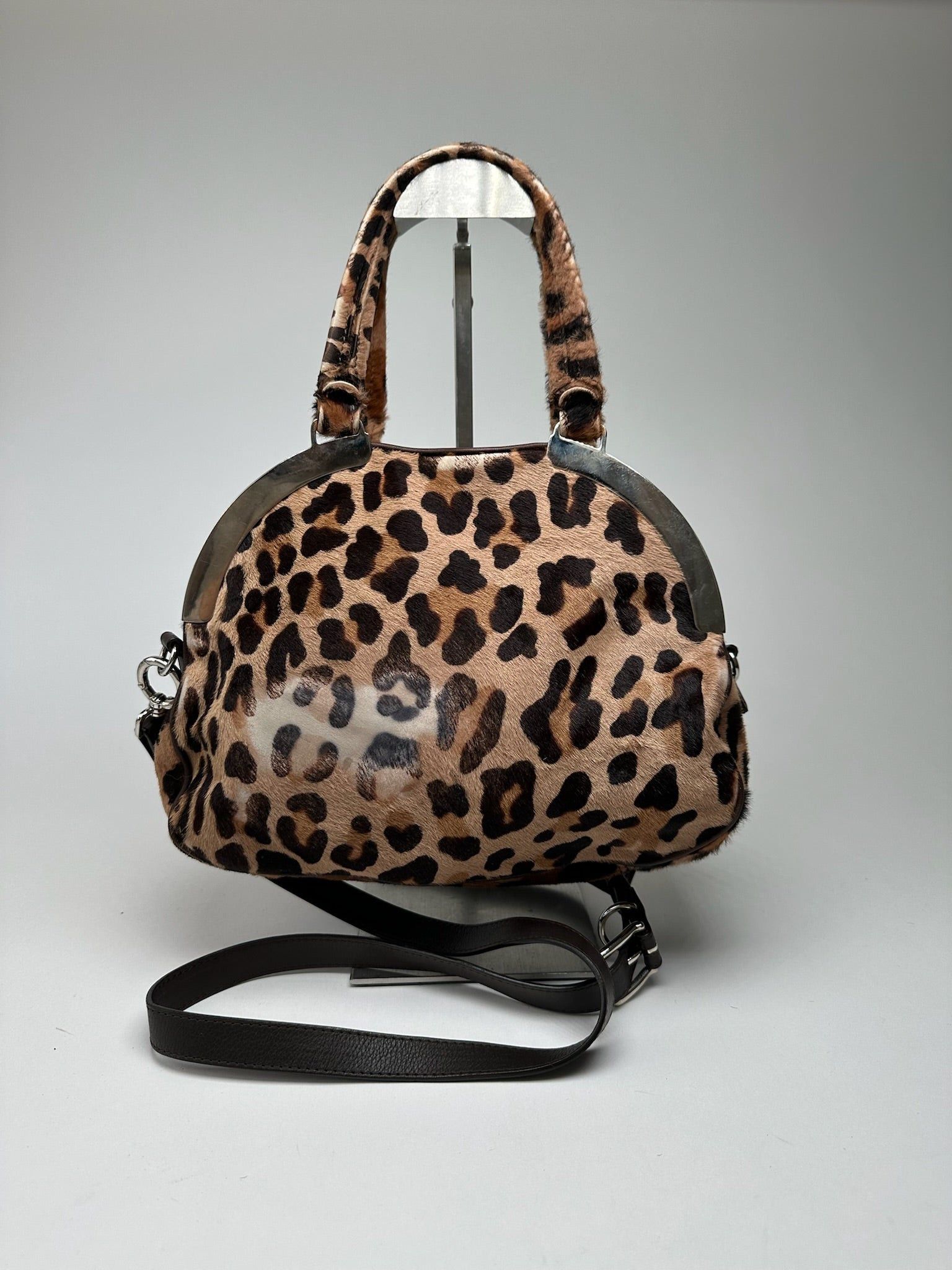 Marni Vintage Leopard fur 2way bag brown Size ONE SIZE - 1 Thumbnail