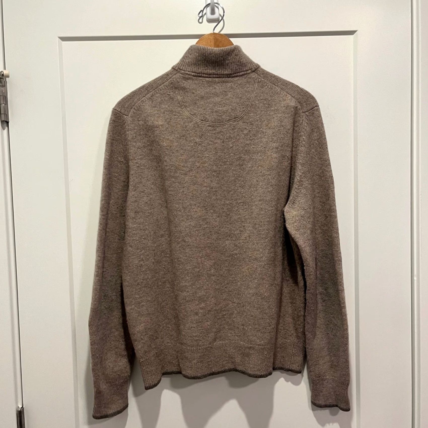 Vintage Black Brown 1826 Mens XL Pullover Sweater Mock Neck Wool Knit Brown 1 Zip 4 Zip Casual Business Size US XL / EU 56 / 4 - 5 Thumbnail