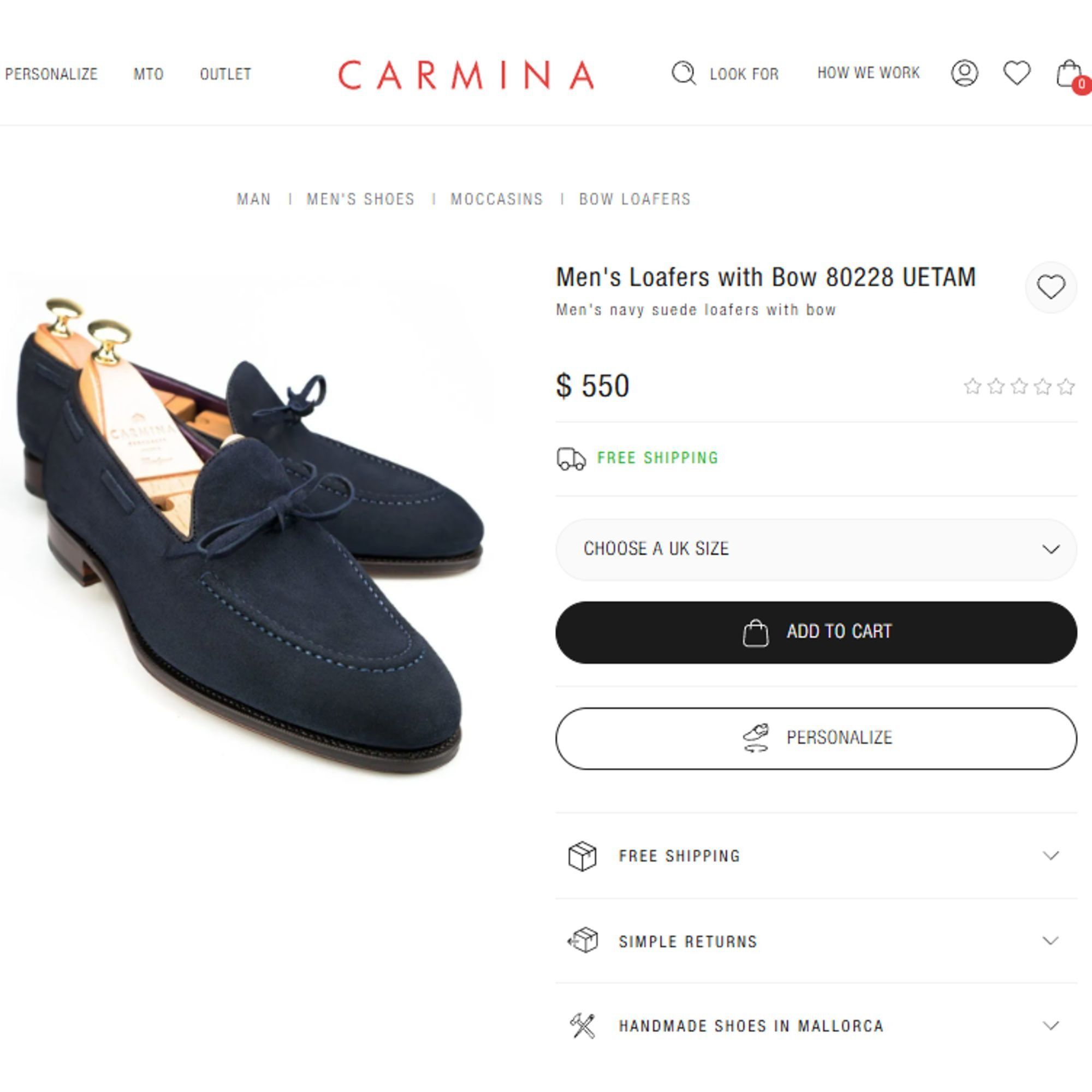 Carmina Carmina Shoemaker Mens 10 Navy Blue Suede Dress Shoes Loafer Size US 10 / EU 43 - 6 Thumbnail