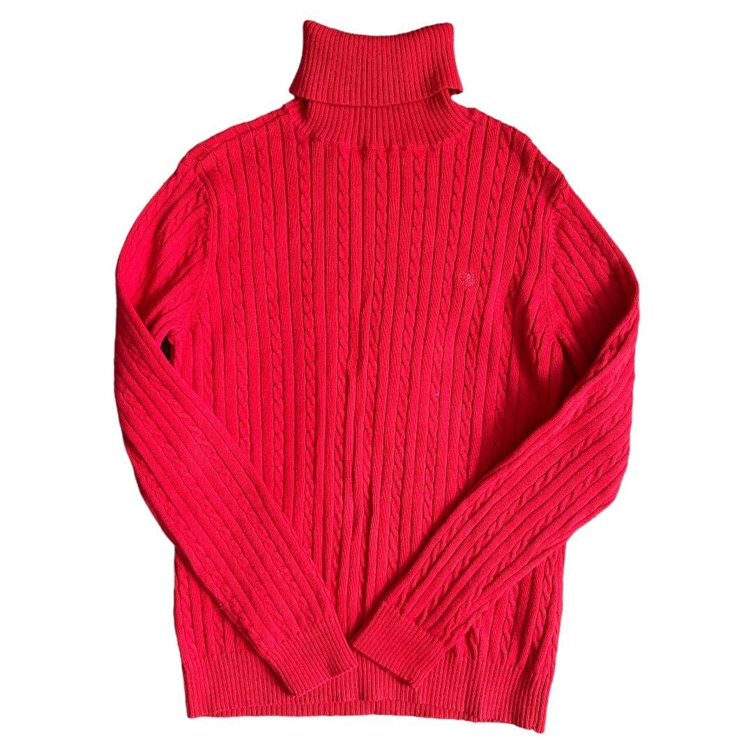 Izod Izod Red Turtle Neck Long Sleeve Sweater Top, L Size L / US 10 / IT 46 - 2 Thumbnail