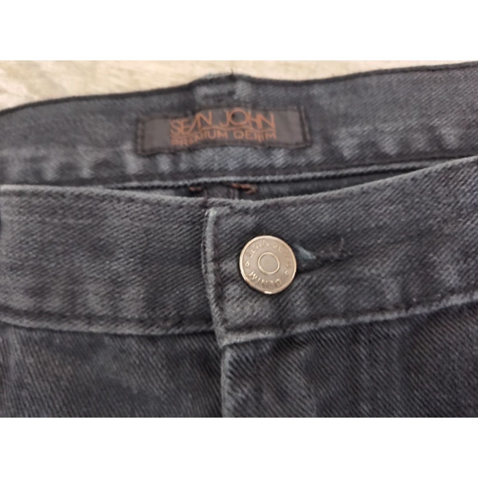 Sean John VINTAGE Sean John Men Jeans | Straight Leg 38x24 | Black Cotton Blend Hip Hop Style Size US 38 / EU 54 - 6 Thumbnail