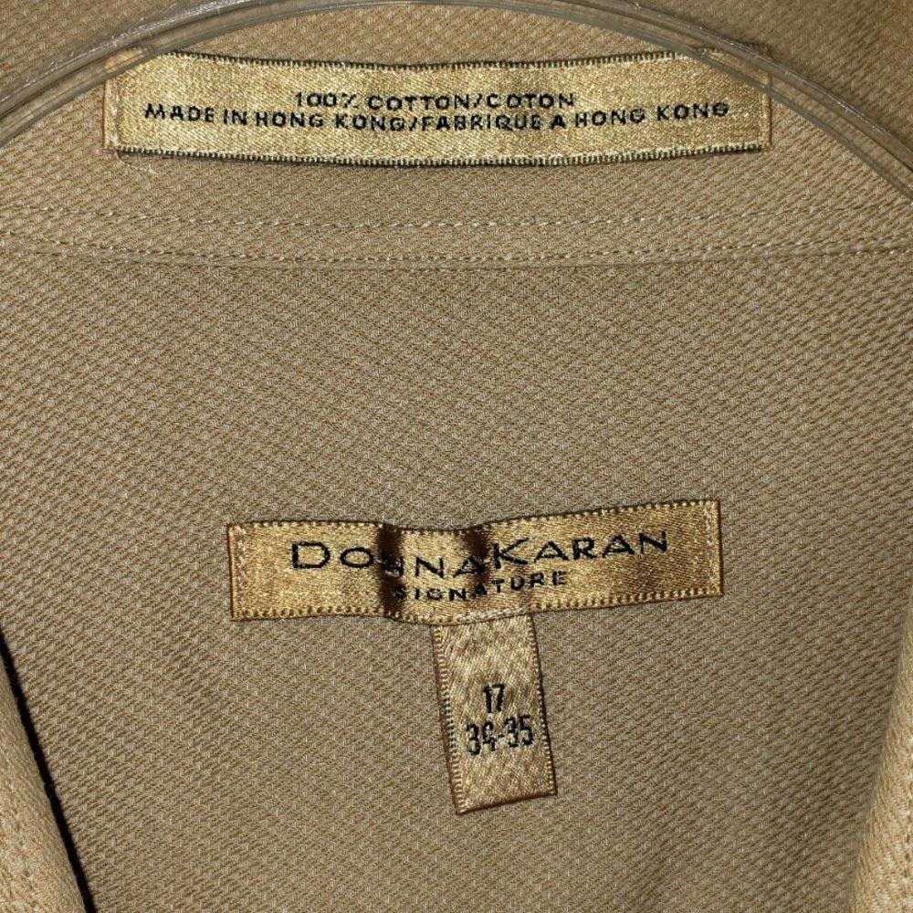 Designer CT261 Donna Karan Tan Men’s Dress Shirt 17 (34-35) Size US M / EU 48-50 / 2 - 3 Thumbnail