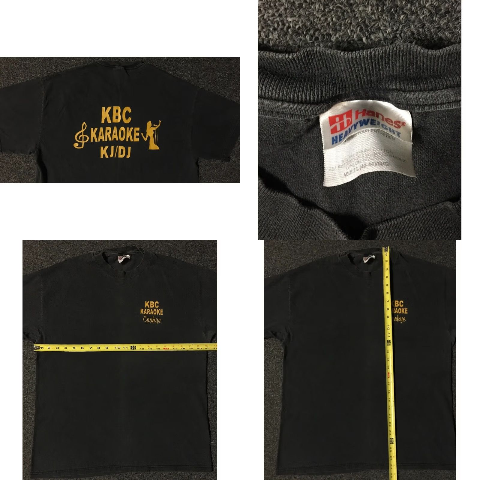 Vintage VINTAGE KBC Karaoke DJ Faded Shirt M Black Concert Shirt Mens T-Shirt 90s Grunge Trucker Motorcycle Art RocknBiker Music USA California Band Size US M / EU 48-50 / 2 - 8 Thumbnail