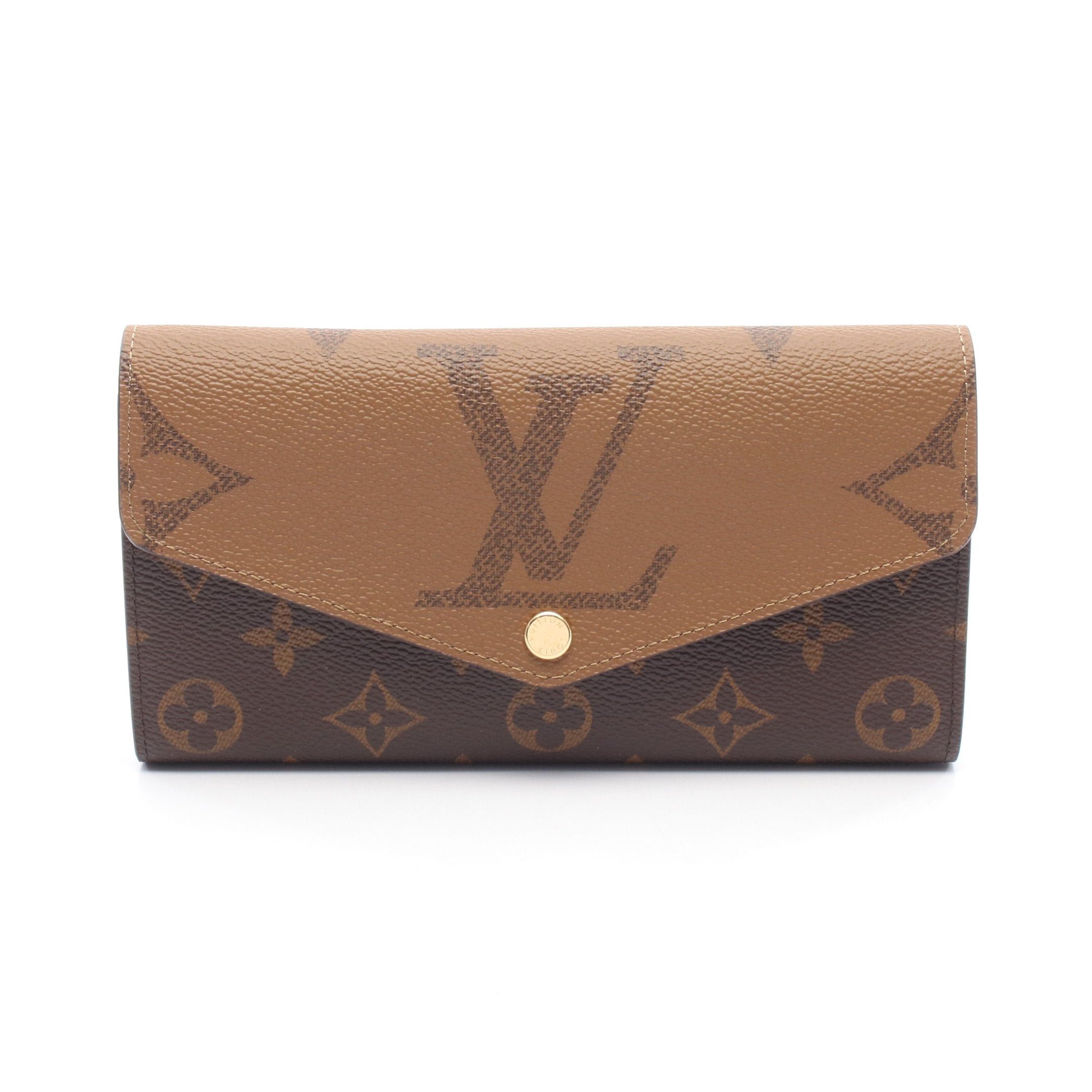 Louis Vuitton Louis Vuitton Portefeuil Sara Monogram Giant Reverse Bi-Fold Long Wallet Brown Light Size ONE SIZE - 1 Thumbnail