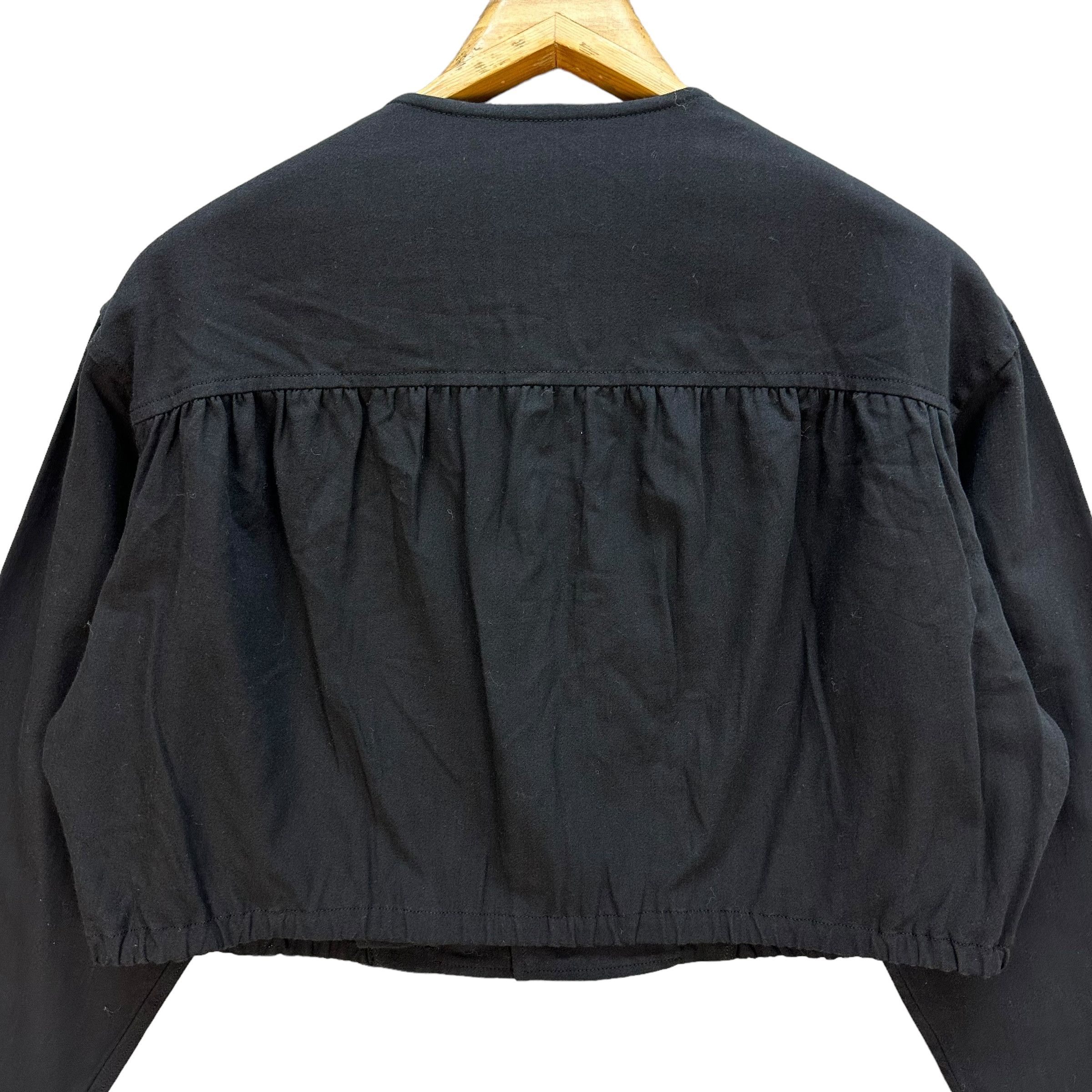 Yohji Yamamoto Vintage Y's Wool Cotton Cropped Jacket Avant Garde #A18-0428 Size M / US 6-8 / IT 42-44 - 11 Thumbnail