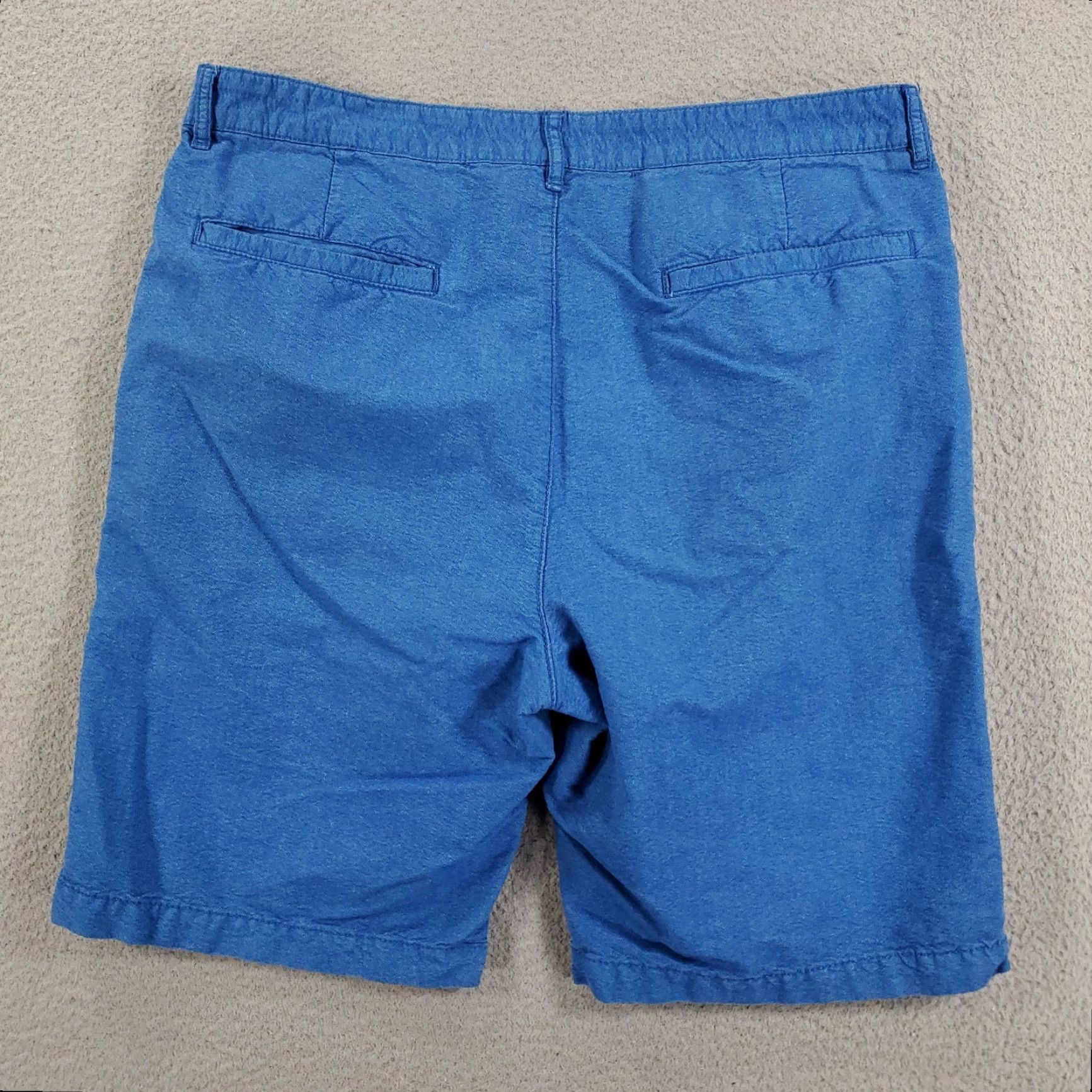 Vintage Hickey Freeman Shorts Mens 36 Blue Cotton Chino 9 Inch Inseam Flat Front Zip Classic Casual Workwear Regular Adult Mens Size US 36 / EU 52 - 8 Thumbnail