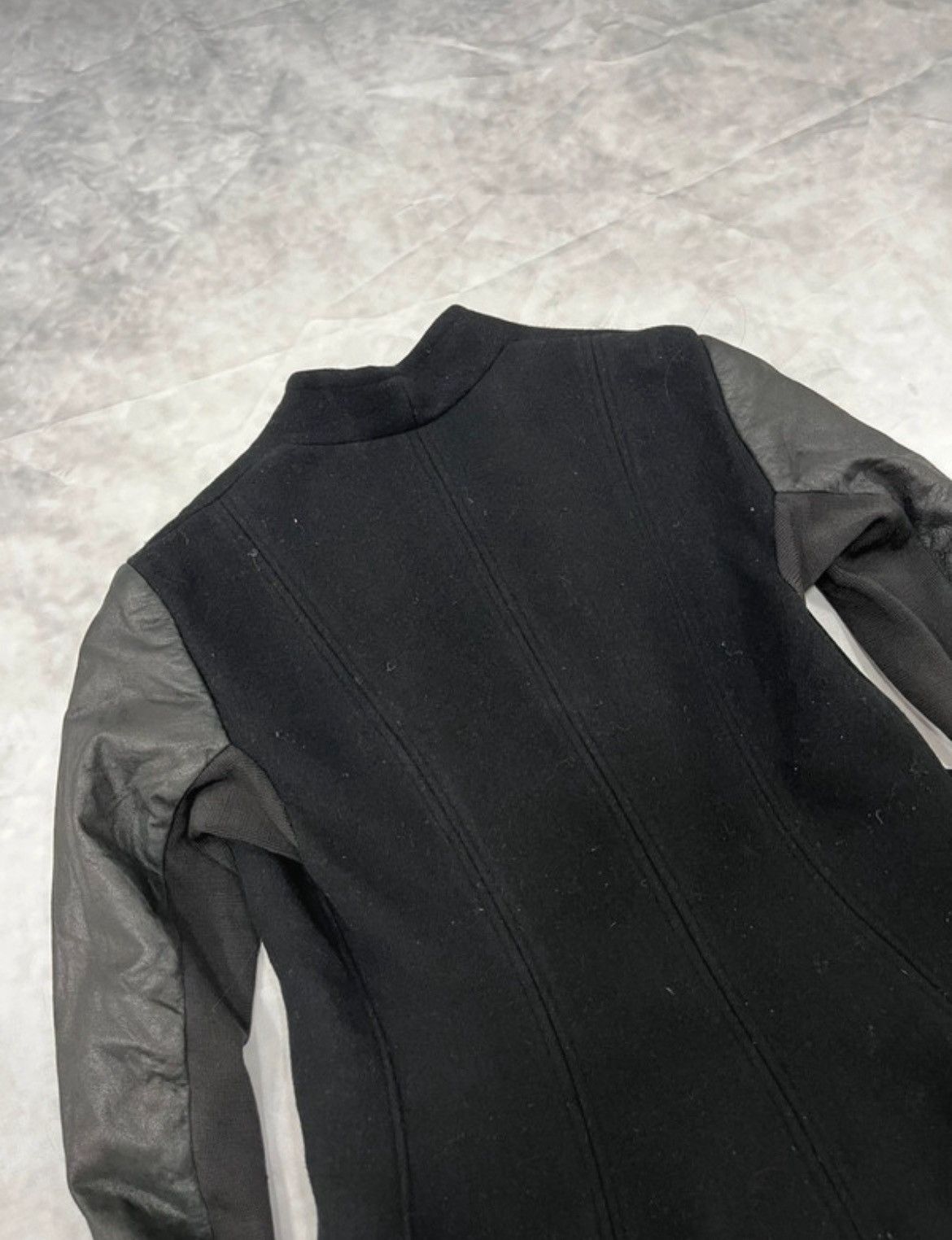 Rick Owens Rick Owens Avant Garde Wool & Leather Sleeve Jacket Size M / US 6-8 / IT 42-44 - 6 Thumbnail