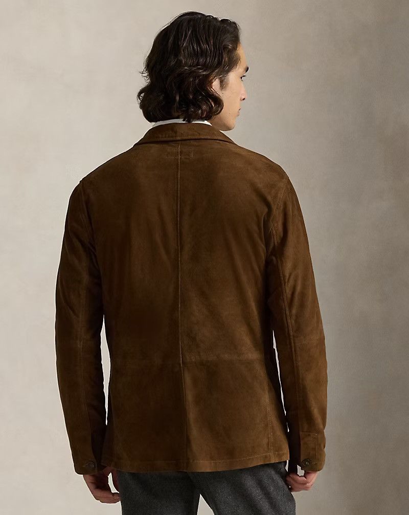 Polo Ralph Lauren Polo Ralph Lauren The Brookdale Suede Jacket Antiquey Brown Size US XL / EU 56 / 4 - 3 Thumbnail