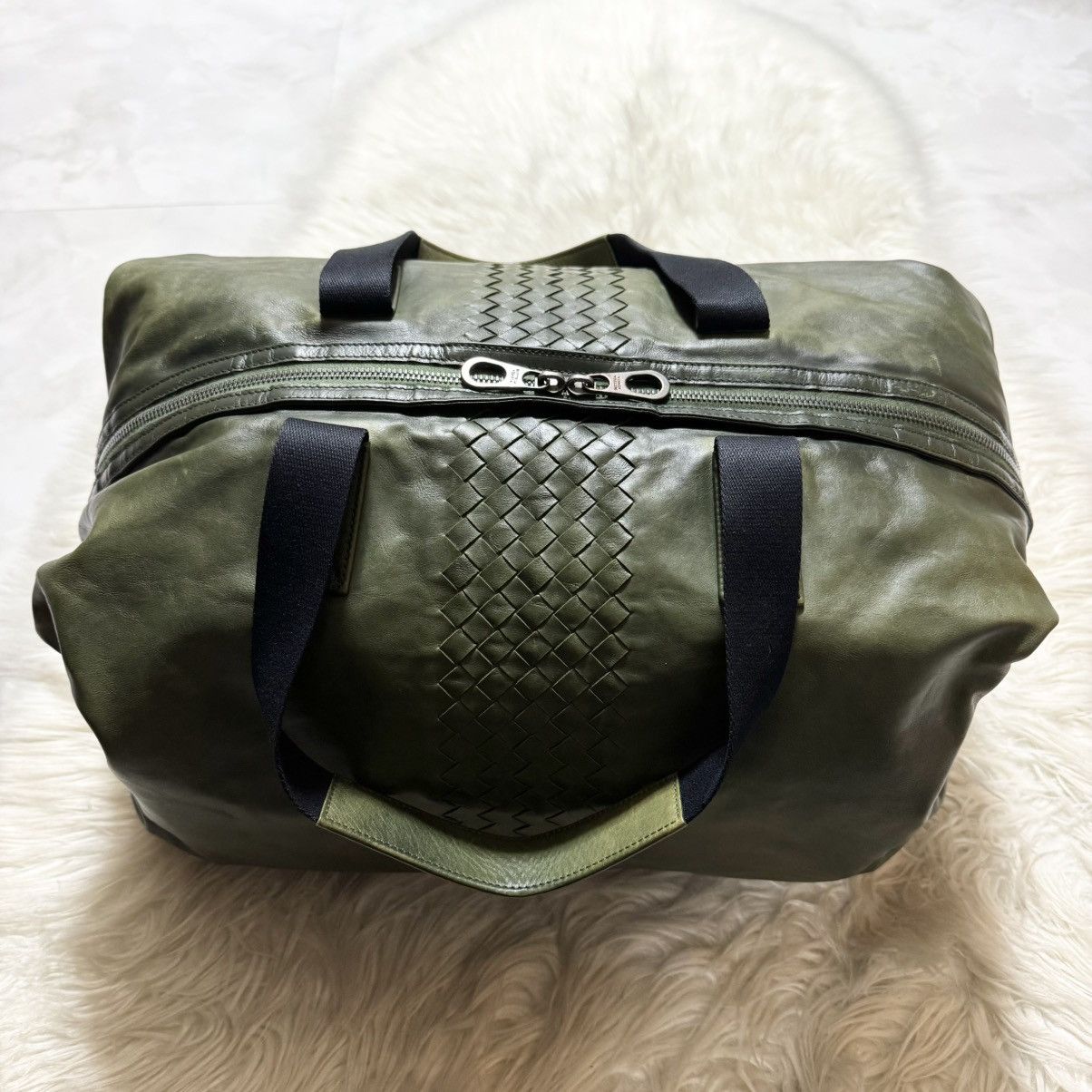 Bottega Veneta Auth Bottega Veneta Runway Intrecciato Leather Boston Bag Size ONE SIZE - 8 Thumbnail