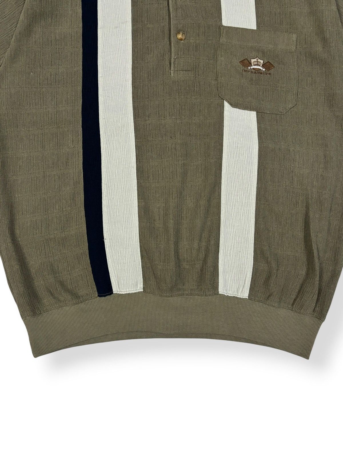 Japanese Brand Vintage Lindbergh Stripes Technical Knit Pocket Polo Shirt Size US M / EU 48-50 / 2 - 6 Thumbnail
