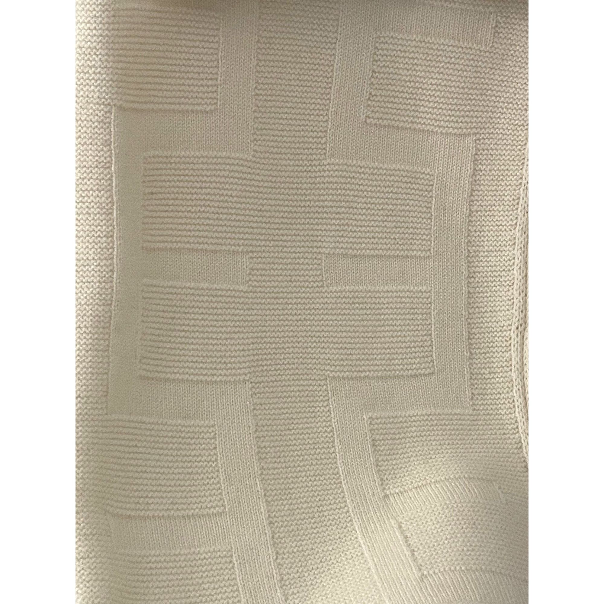 Hermes Hermes Textured Beige Knit Wide-Leg Pants With Ribbed Waistb Size 38" / US 16 / IT 52 - 5 Thumbnail