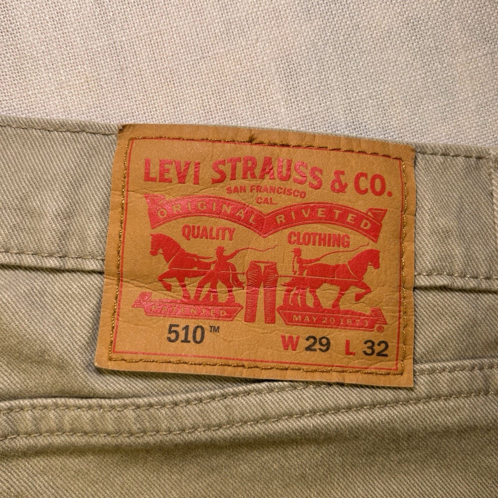 Levi's Levi's 510 Tapered Khaki Jeans Stretch Pants Men's Sz 29x32 Size US 29 - 10 Thumbnail