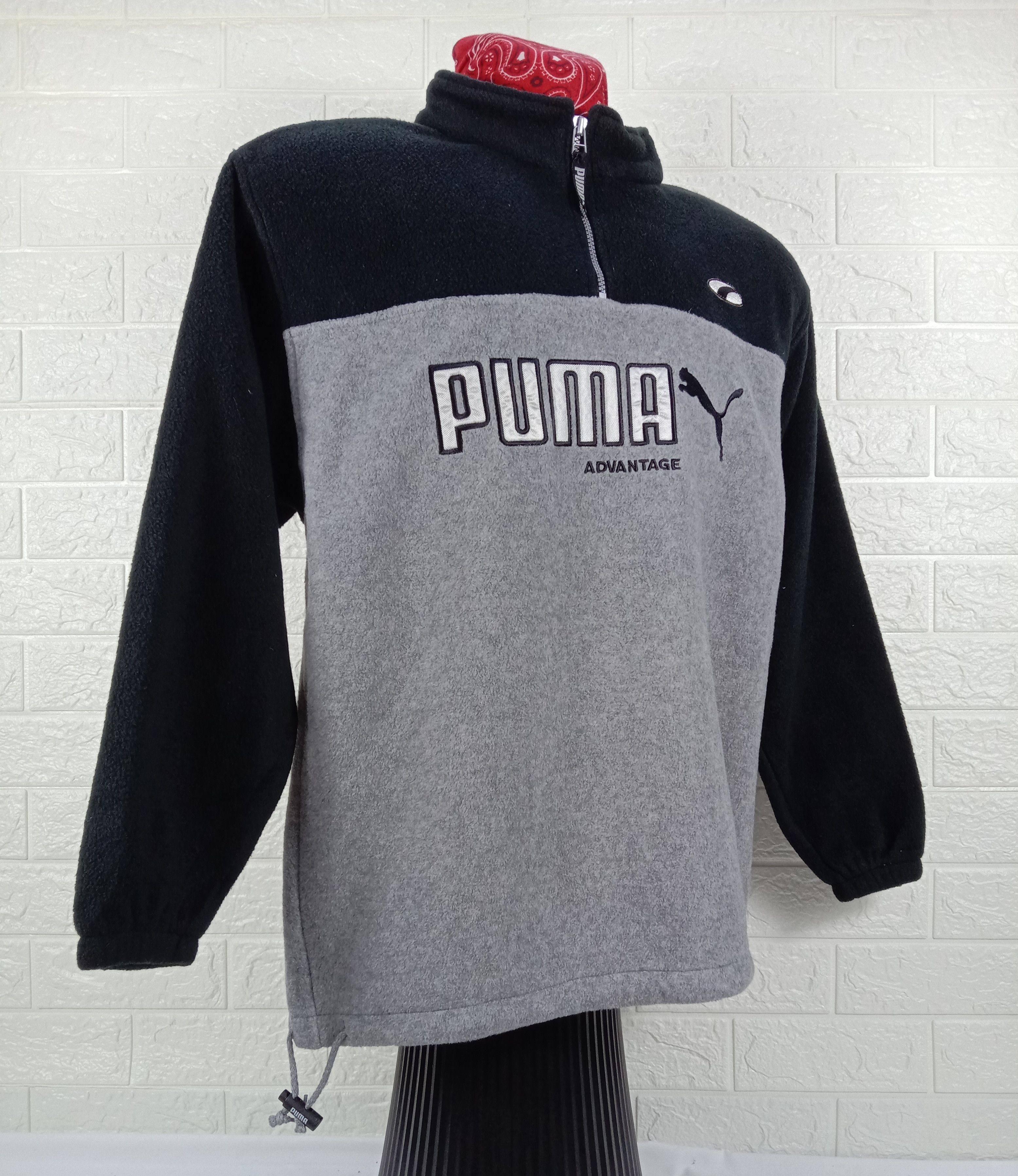 Puma ⚡️Deadstock!!! Puma Advantage Spellout Fleece Sweater Size US L / EU 52-54 / 3 - 2 Thumbnail