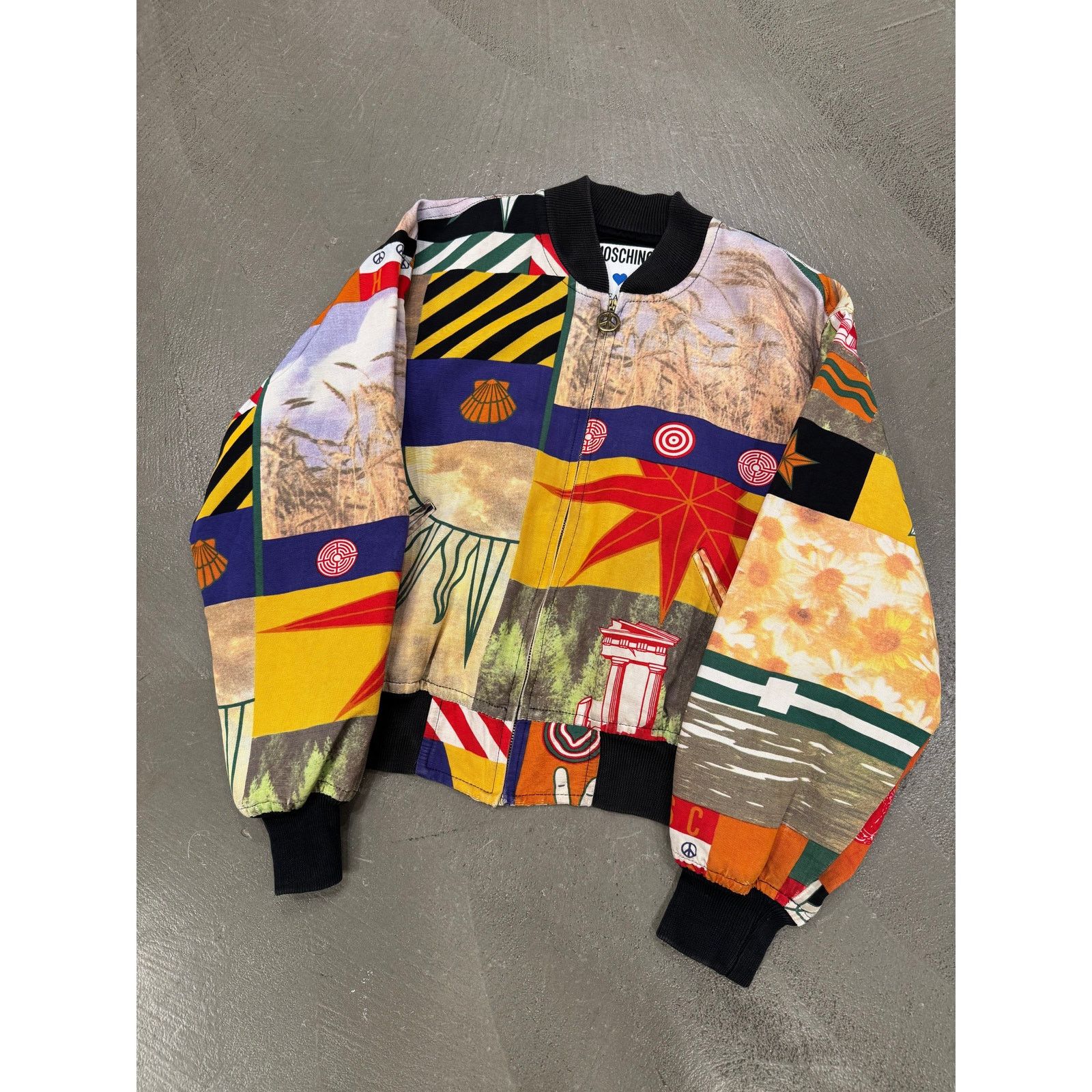 Moschino 1980s Moschino colorful printed bomber jacket Size US M / EU 48-50 / 2 - 2 Thumbnail